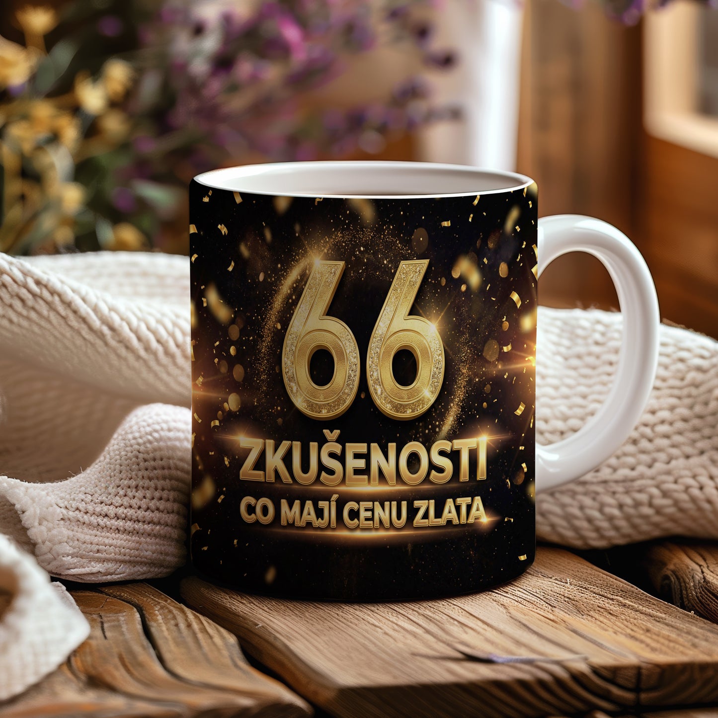 Narozeninový hrnek 66 let – ZKUŠENOSTI CO MAJÍ CENU ZLATA