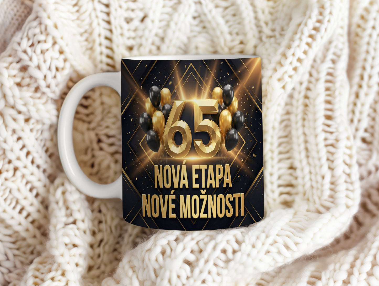 Narozeninový hrnek 65 let – NOVÁ ETAPA NOVÉ MOŽNOSTI