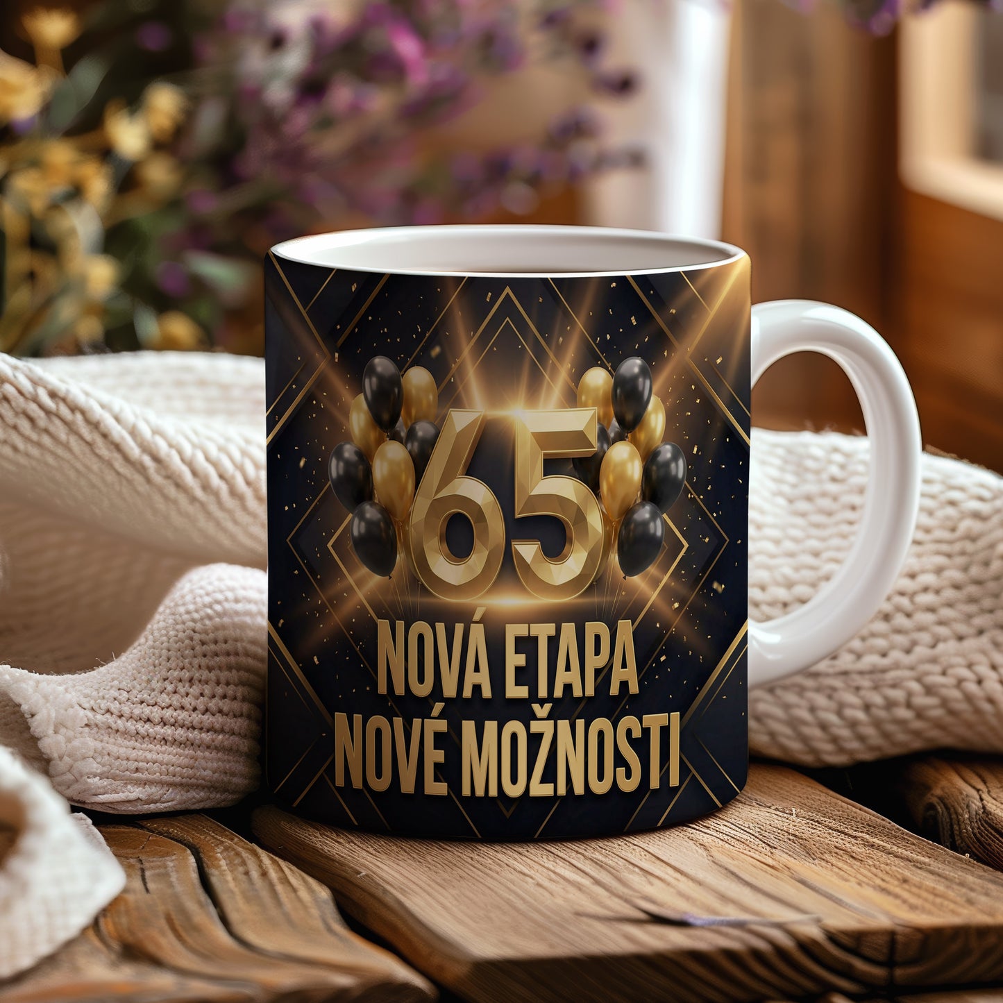 Narozeninový hrnek 65 let – NOVÁ ETAPA NOVÉ MOŽNOSTI