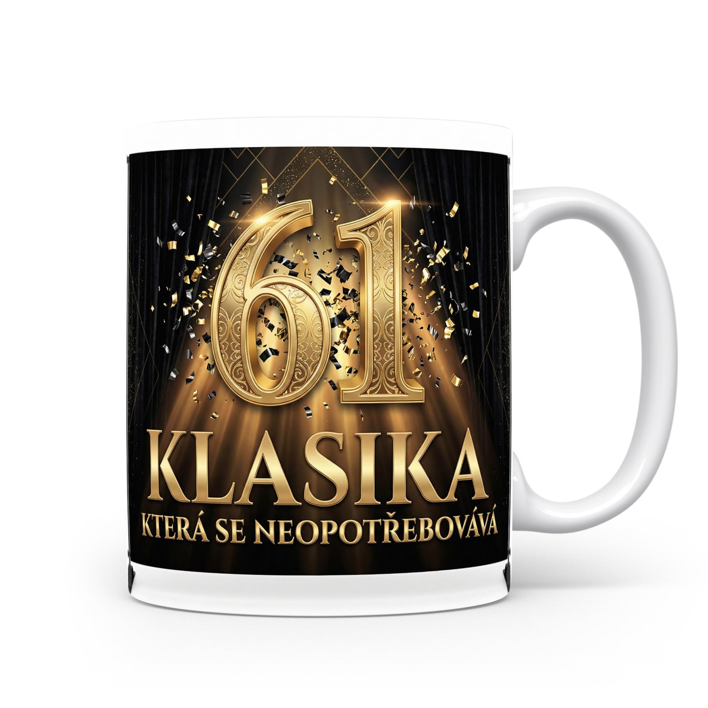 Narozeninový hrnek s číslem 61