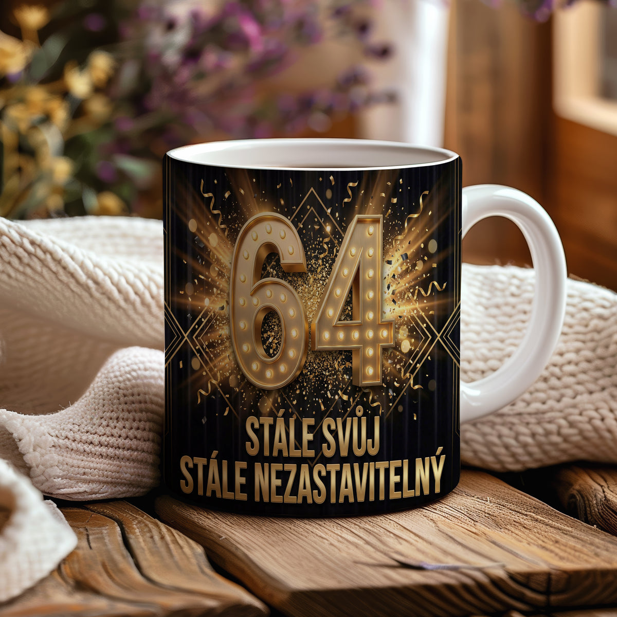 Narozeninový hrnek 64 let – STÁLE SVŮJ STÁLE NEZASTAVITELNÝ