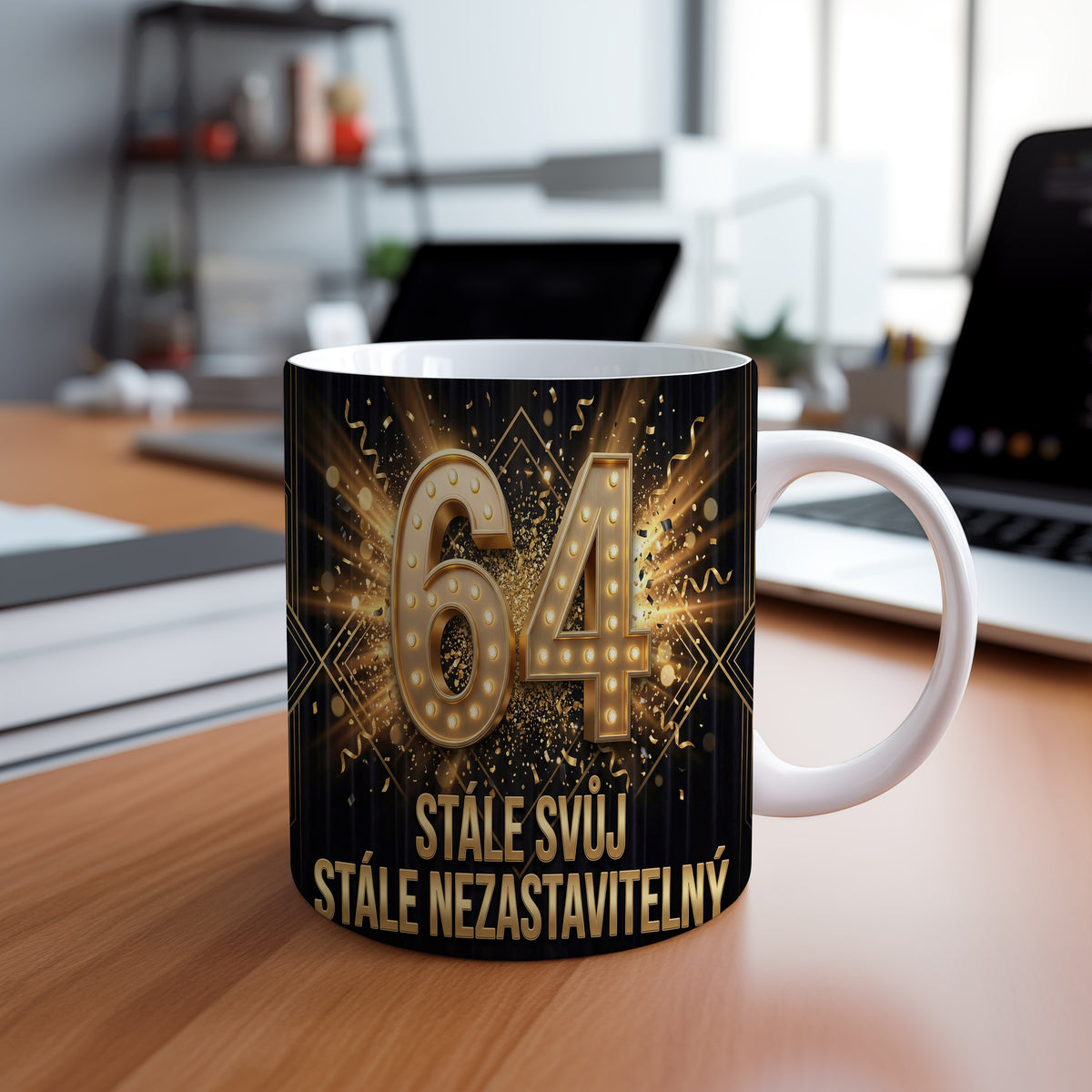 Narozeninový hrnek 64 let – STÁLE SVŮJ STÁLE NEZASTAVITELNÝ