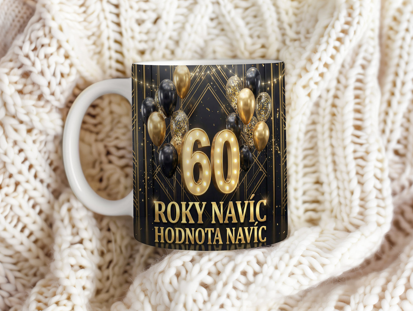 Narozeninový hrnek 60 let – ROKY NAVÍC HODNOTA NAVÍC