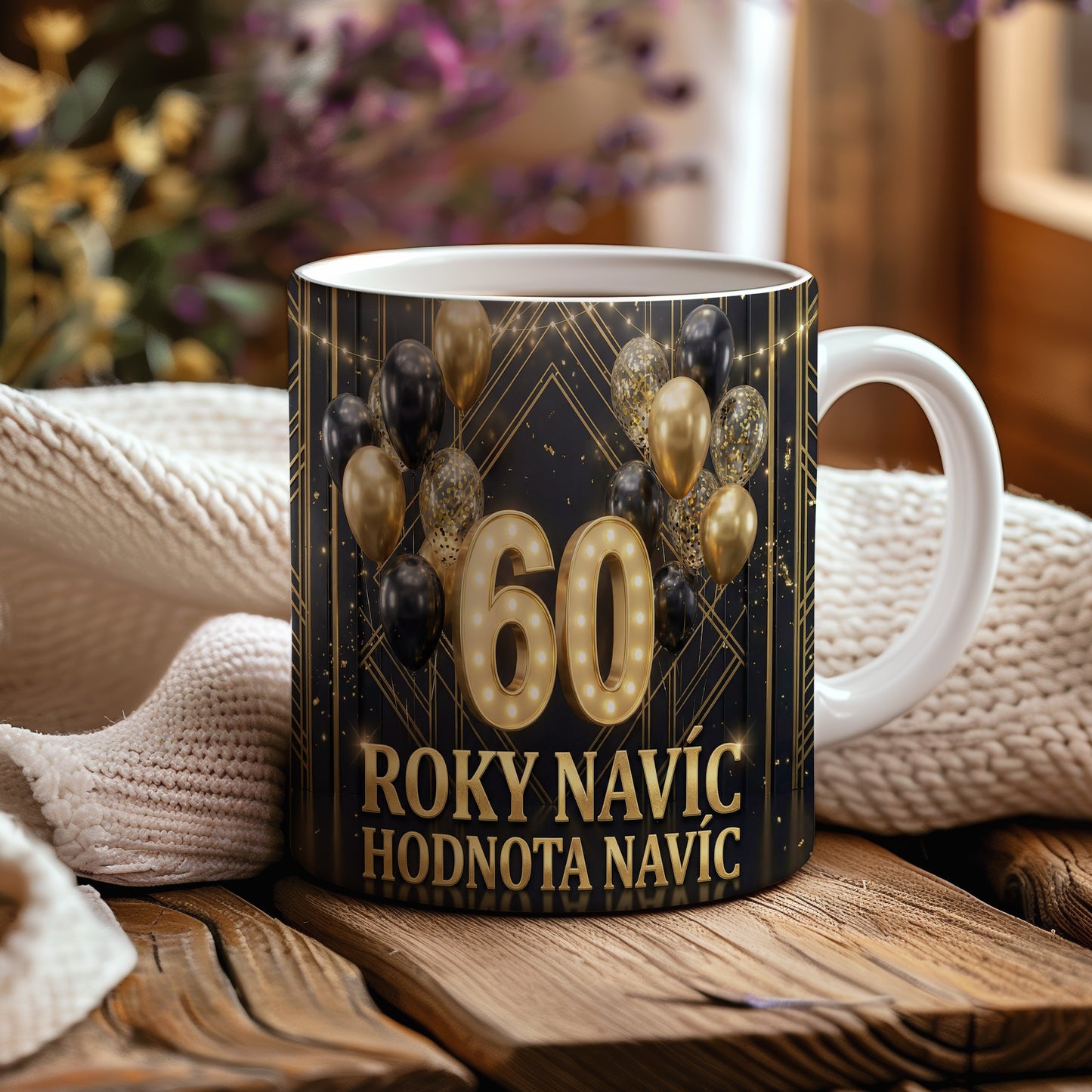 Narozeninový hrnek 60 let – ROKY NAVÍC HODNOTA NAVÍC