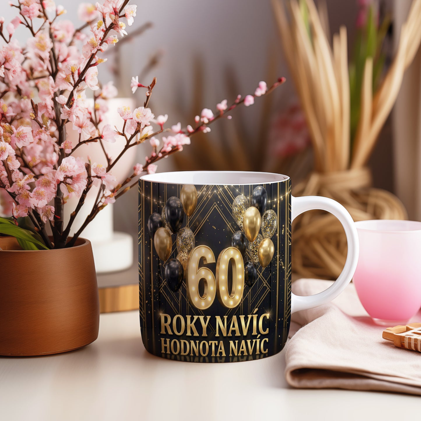 Narozeninový hrnek 60 let – ROKY NAVÍC HODNOTA NAVÍC