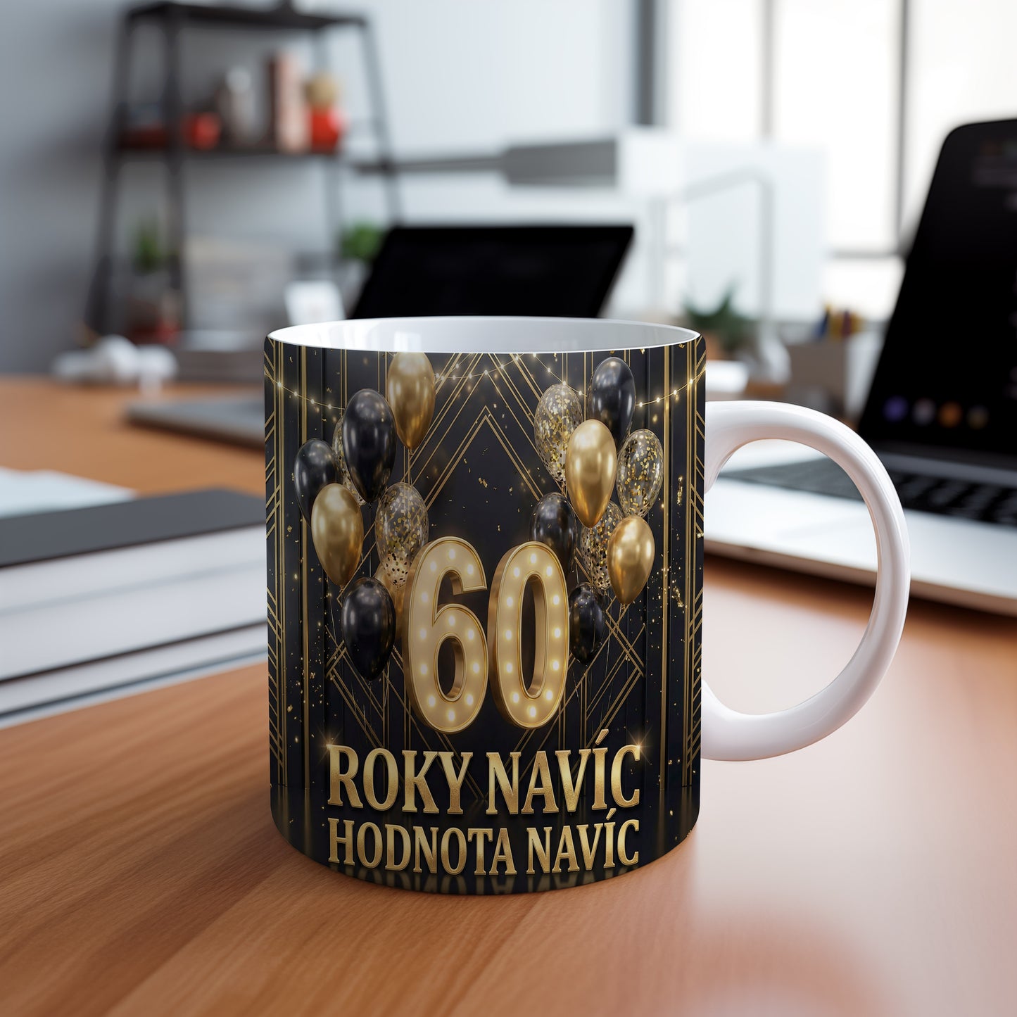 Narozeninový hrnek 60 let – ROKY NAVÍC HODNOTA NAVÍC