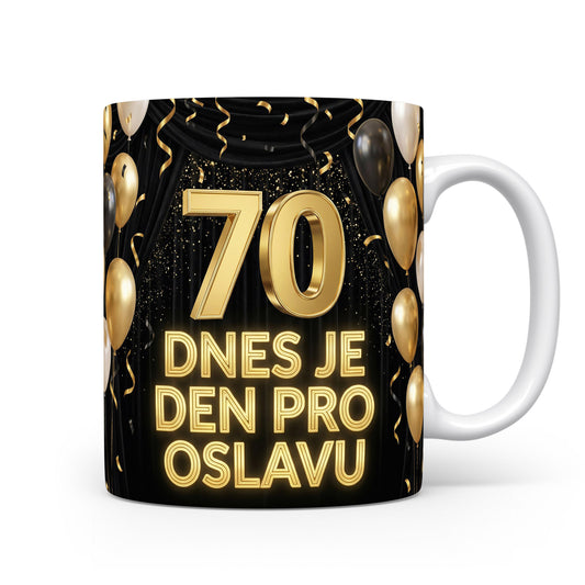Narozeninový hrnek s číslem 70