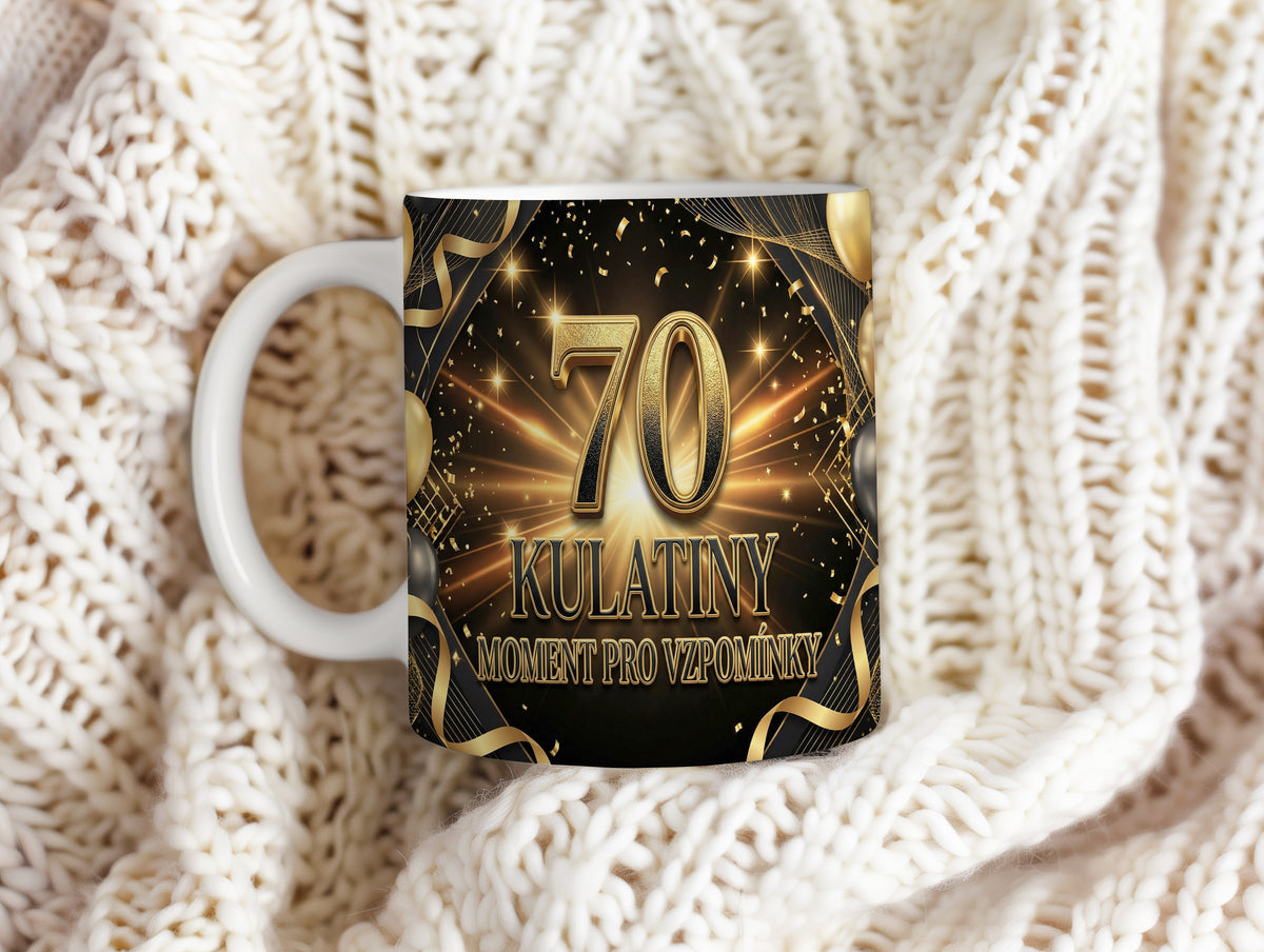 Narozeninový hrnek 70 let – KULATINY MOMENT PRO VZPOMÍNKY