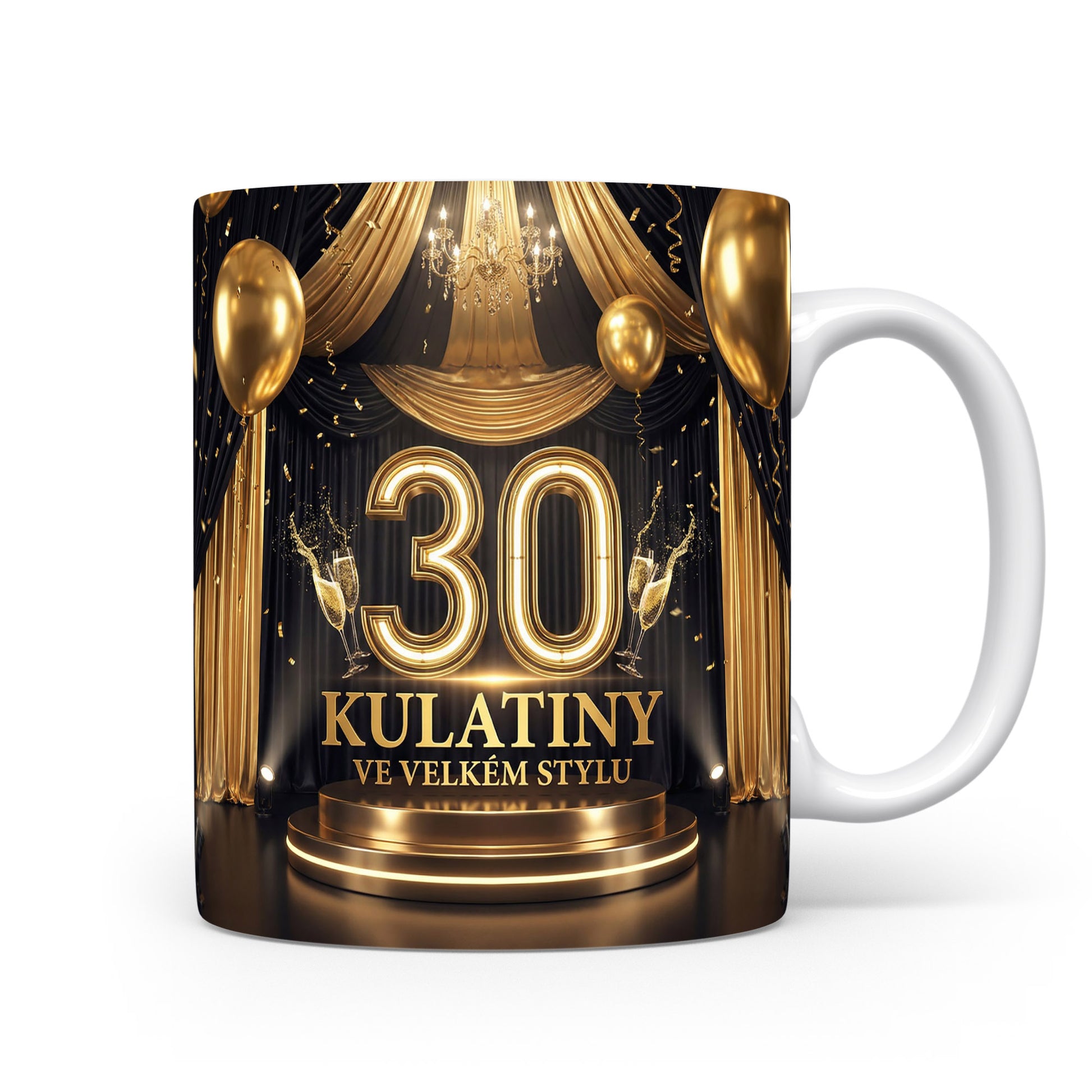 Hrnček s nápisem 30 KULATINY VE VELKÉM STYLU