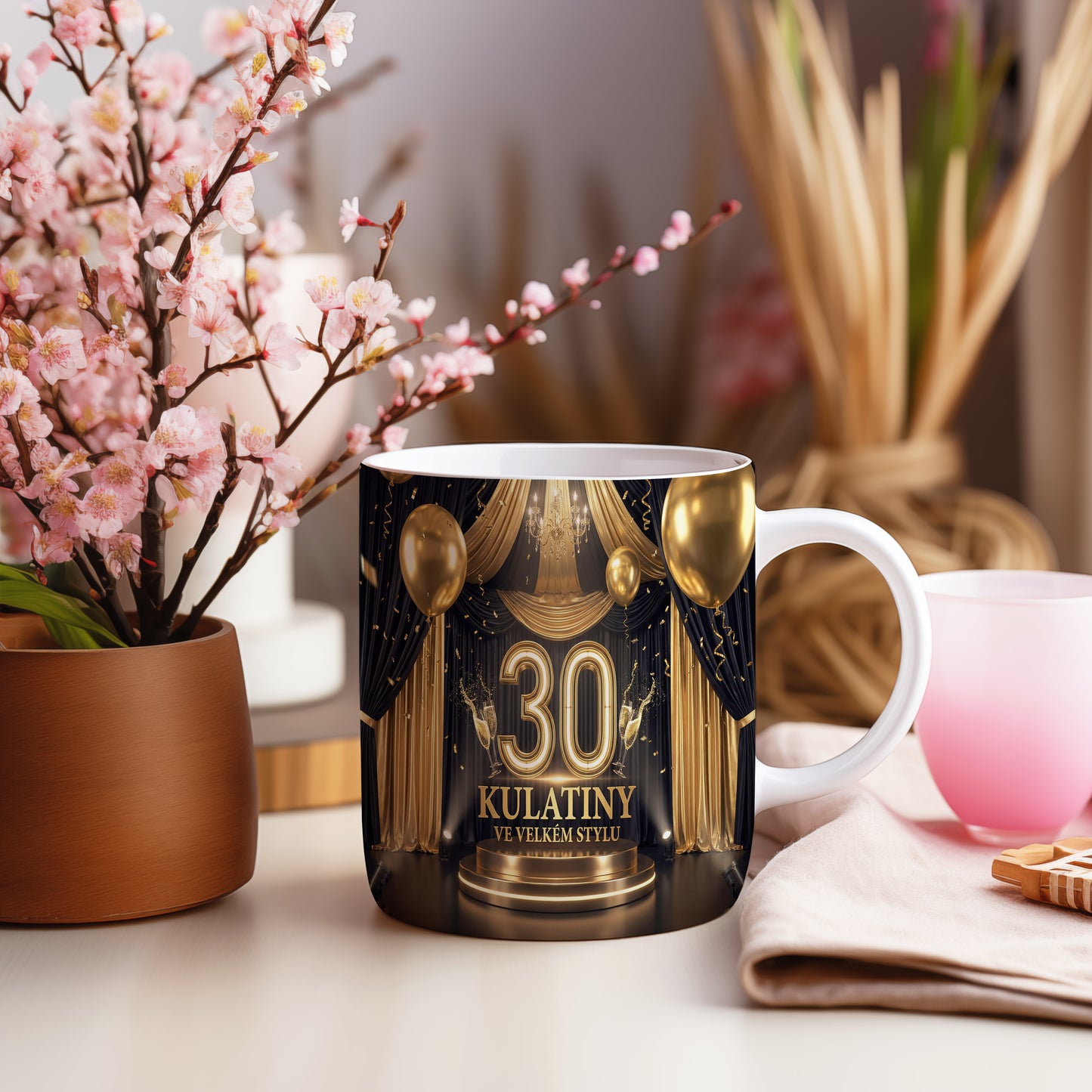 Narozeninový hrnek 30 let – KULATINY VE VELKÉM STYLU