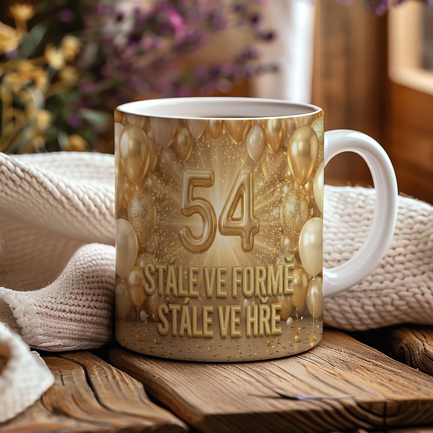 Narozeninový hrnek 54 let – STÁLE VE FORMĚ, STÁLE VE HŘE