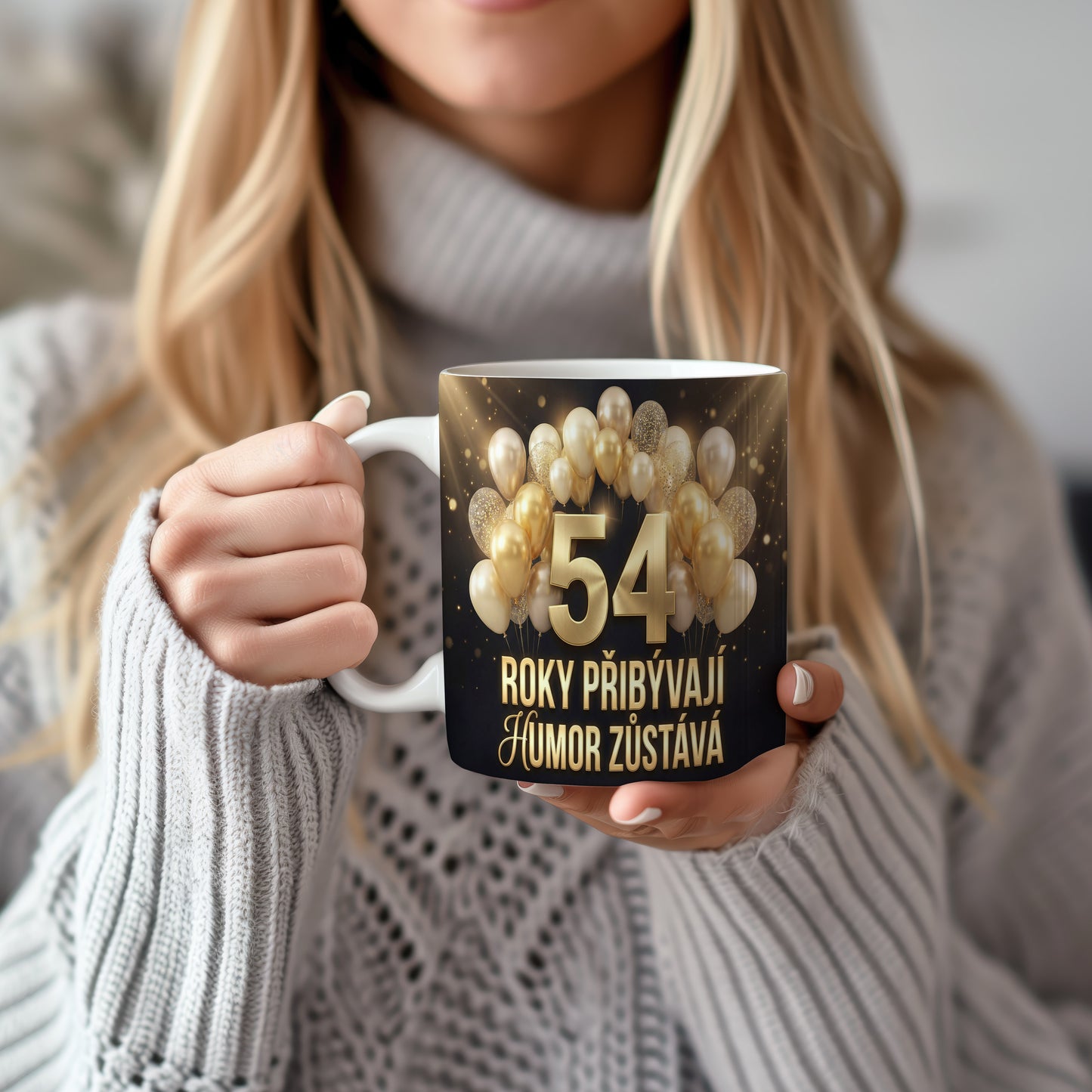 Narozeninový hrnek 54 let – ROKY PŘIBÝVAJÍ, HUMOR ZŮSTÁVÁ