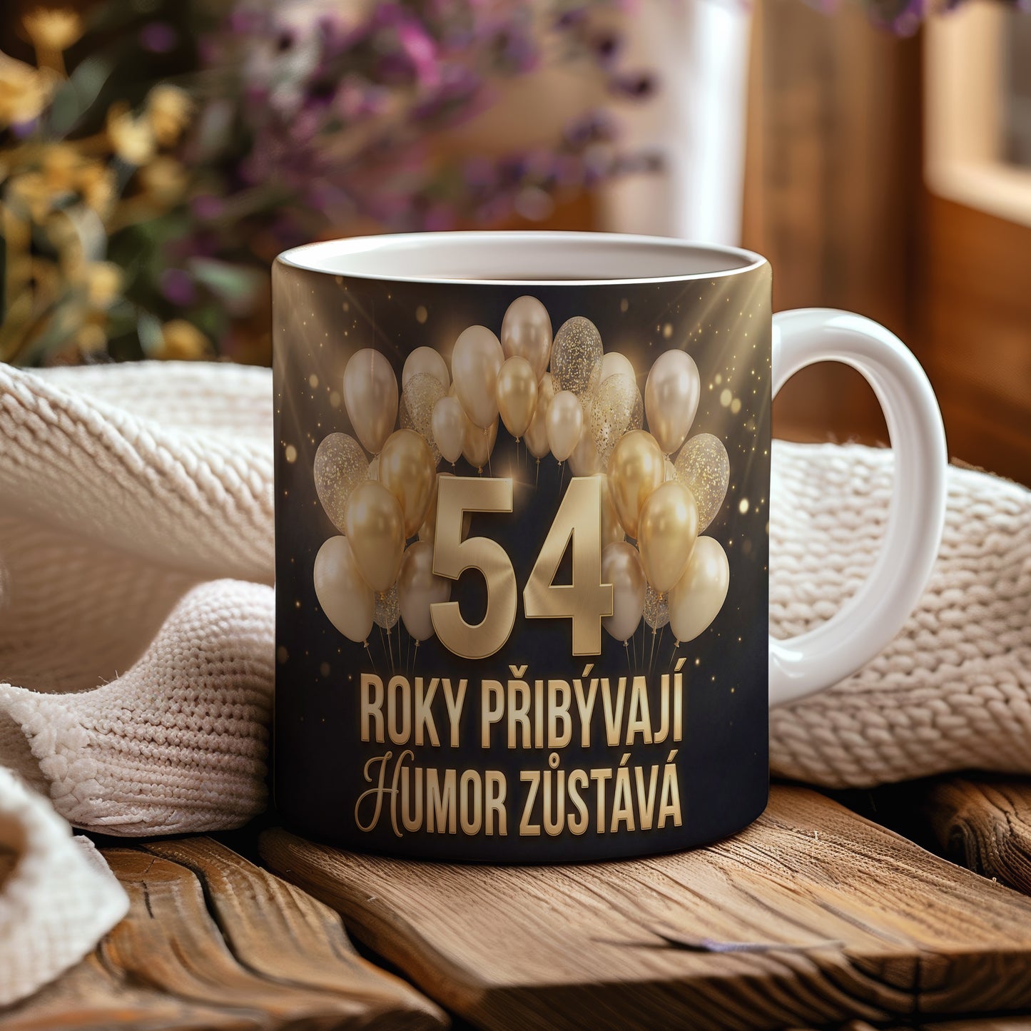 Narozeninový hrnek 54 let – ROKY PŘIBÝVAJÍ, HUMOR ZŮSTÁVÁ