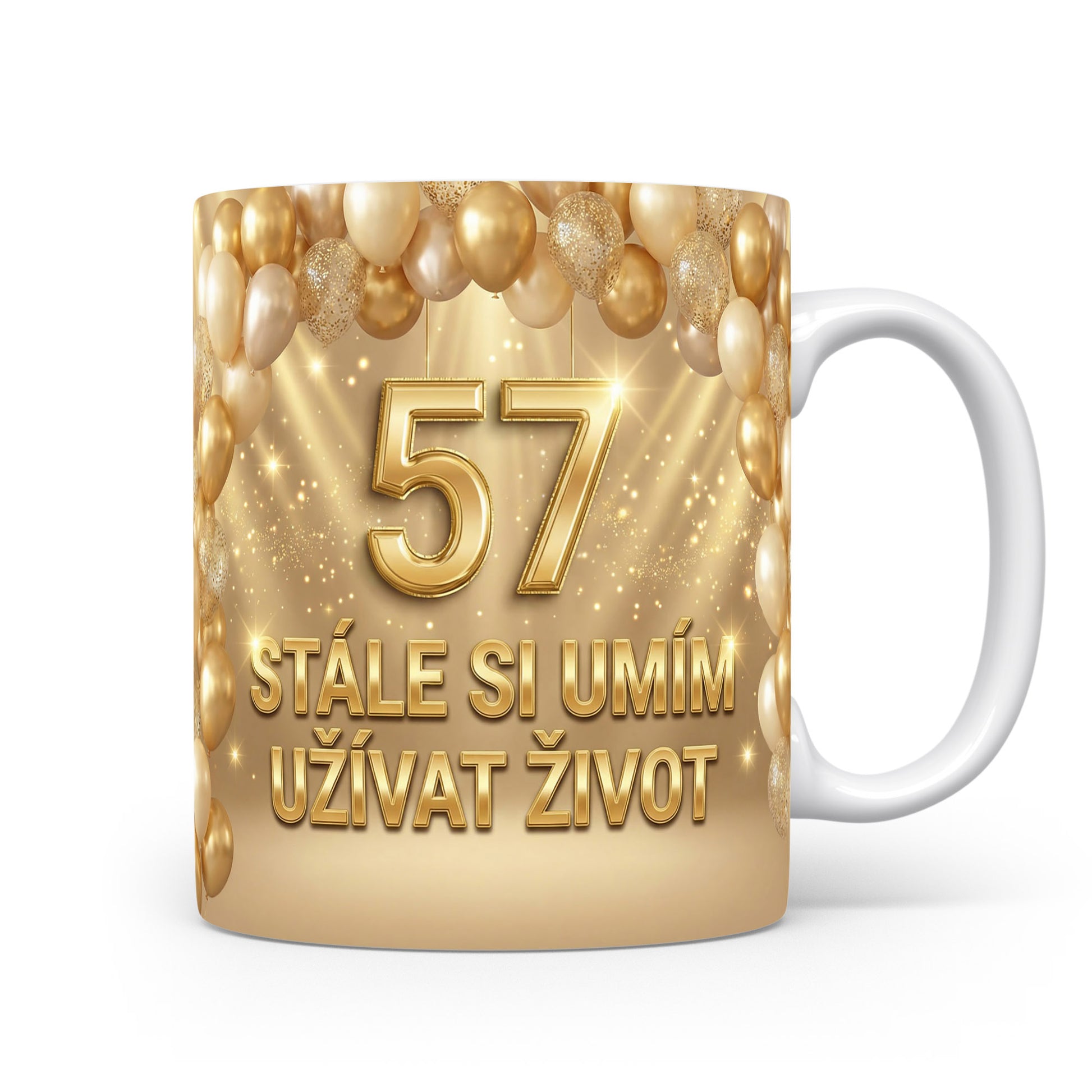 Narozeninový hrnek s věkem 57