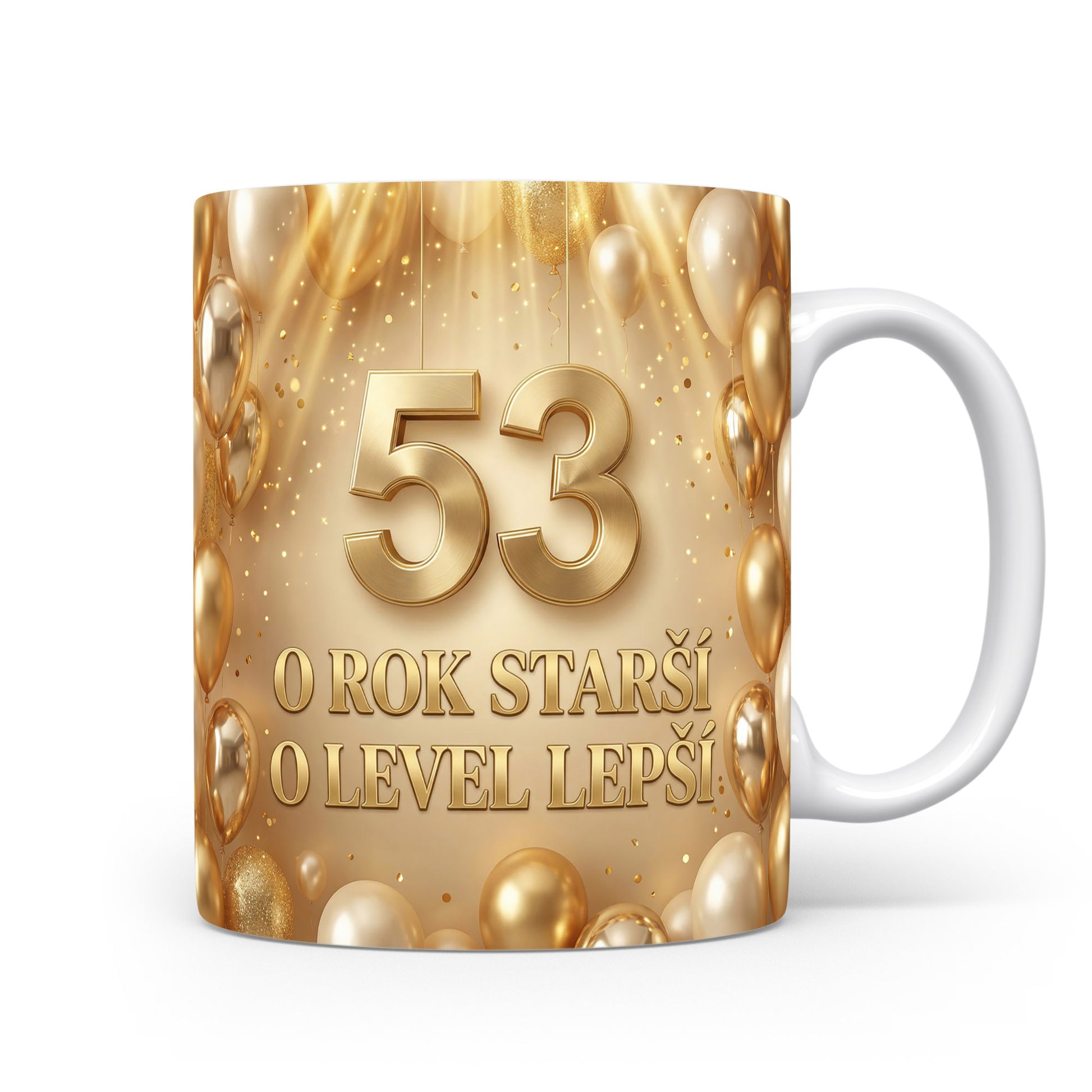 Narozeninový hrnek s věkem 53