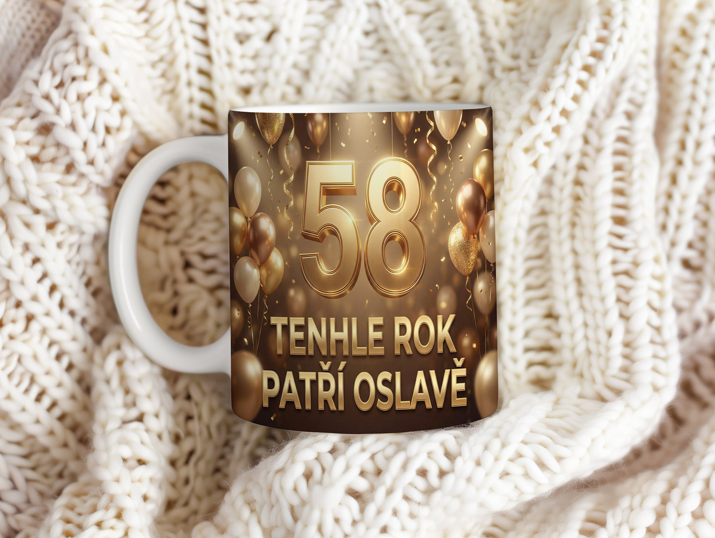Narozeninový hrnek 58 let – TENHLE ROK PATŘÍ OSLAVĚ