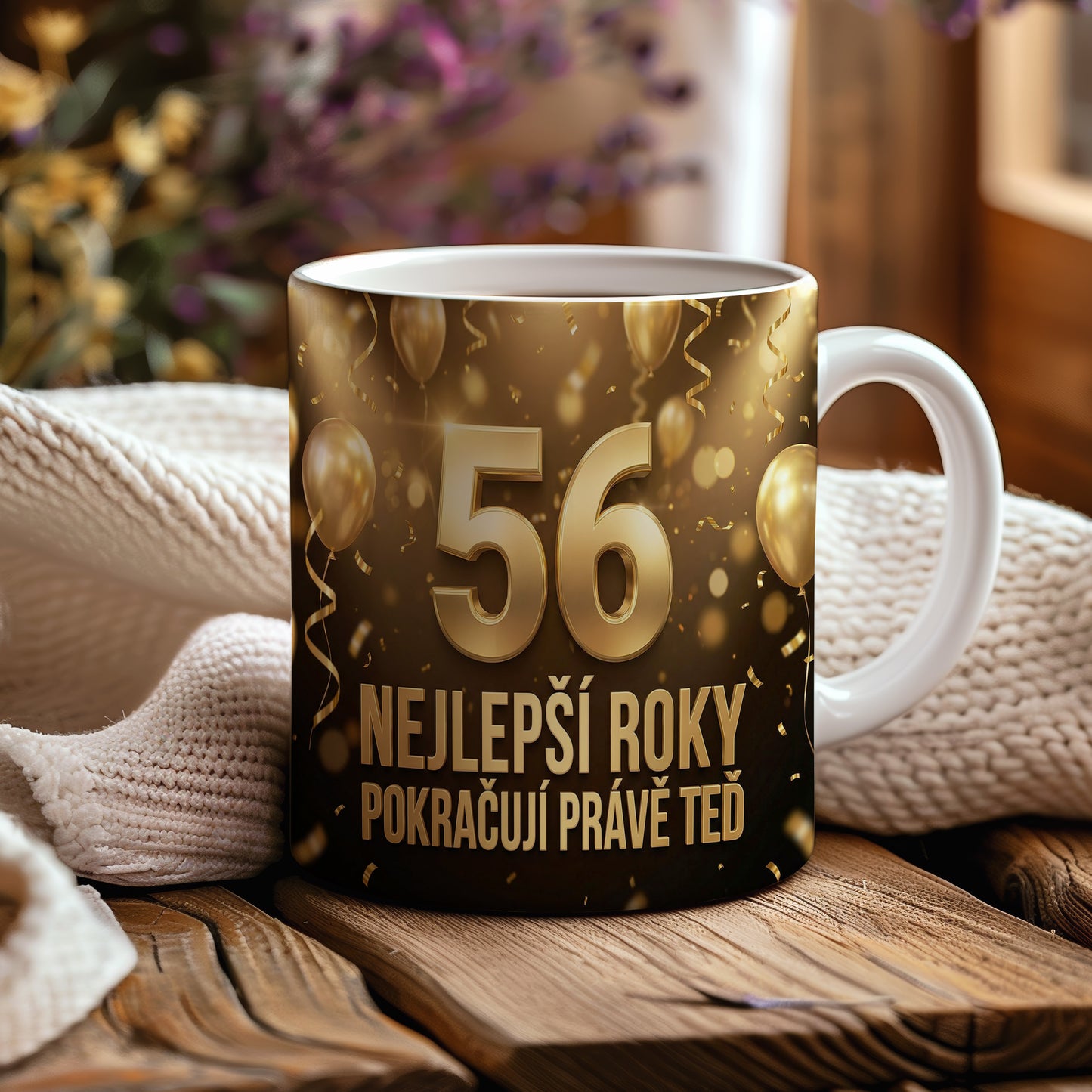 Narozeninový hrnek 56 let – NEJLEPŠÍ ROKY POKRAČUJÍ PRÁVĚ TEĎ