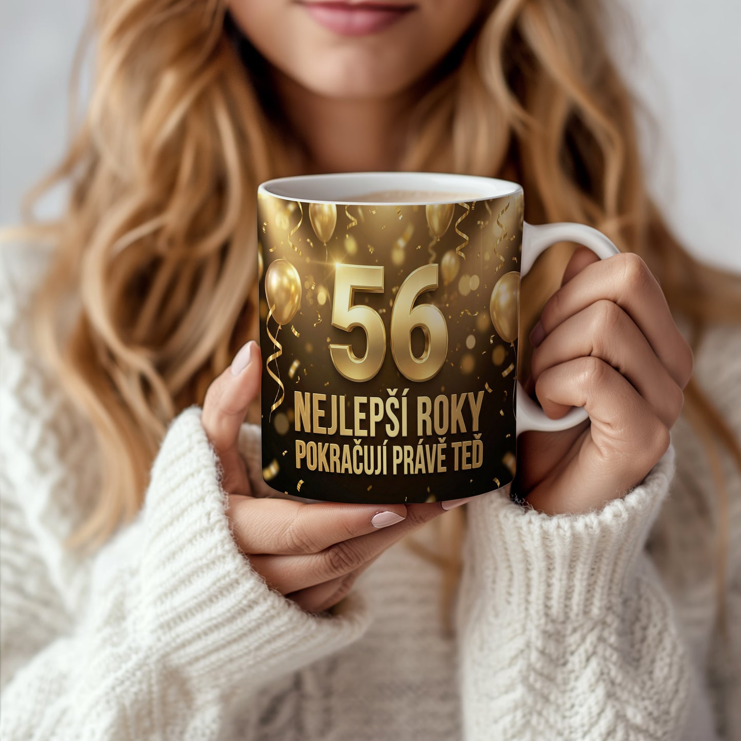 Narozeninový hrnek 56 let – NEJLEPŠÍ ROKY POKRAČUJÍ PRÁVĚ TEĎ