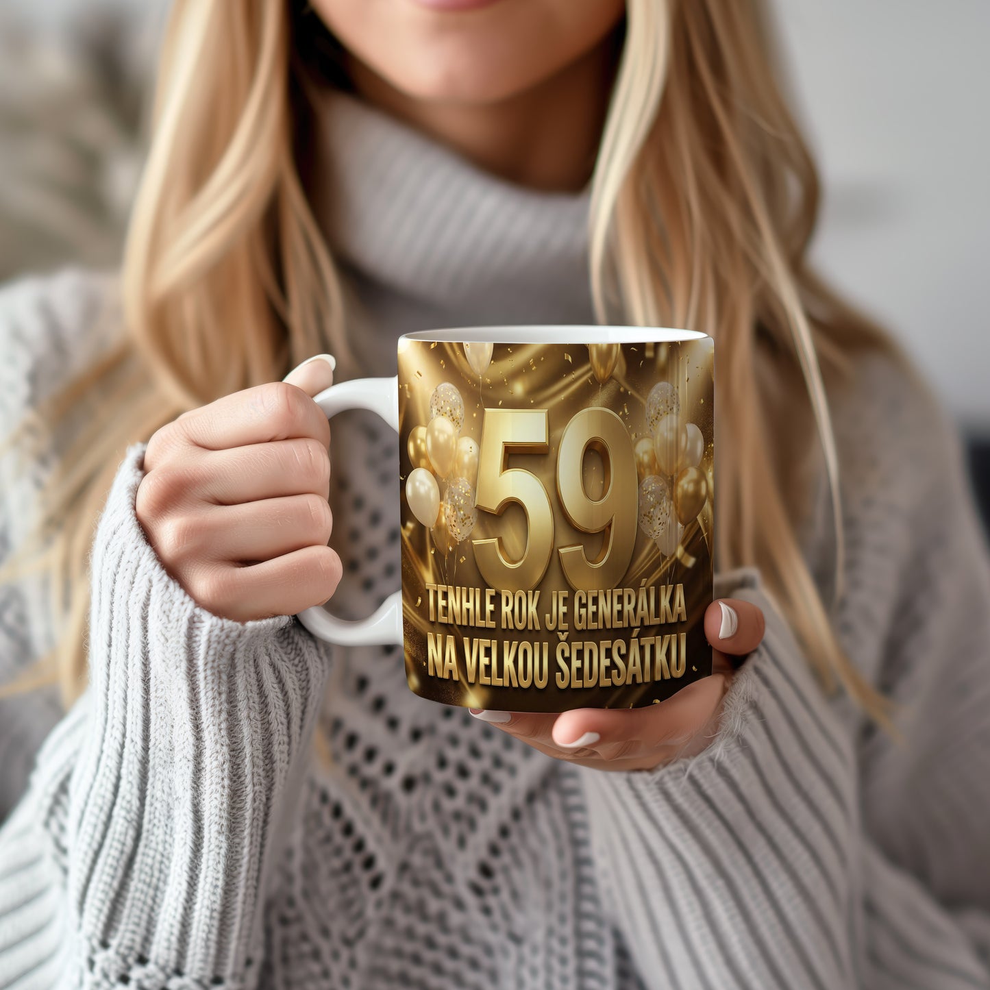 Narozeninový hrnek 59 let – TENHLE ROK JE GENERÁLKA NA VELKOU ŠEDESÁTKU!