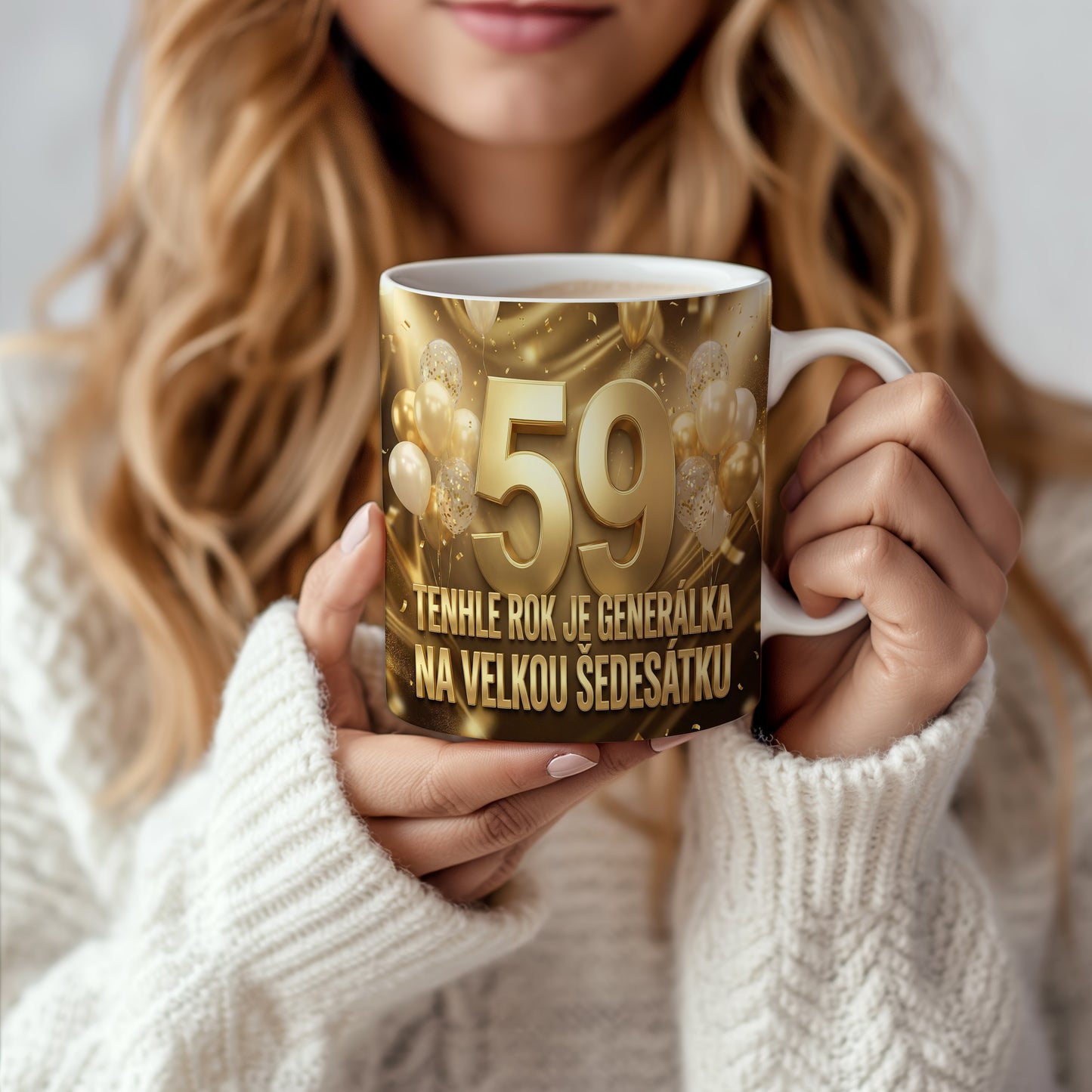 Narozeninový hrnek 59 let – TENHLE ROK JE GENERÁLKA NA VELKOU ŠEDESÁTKU!