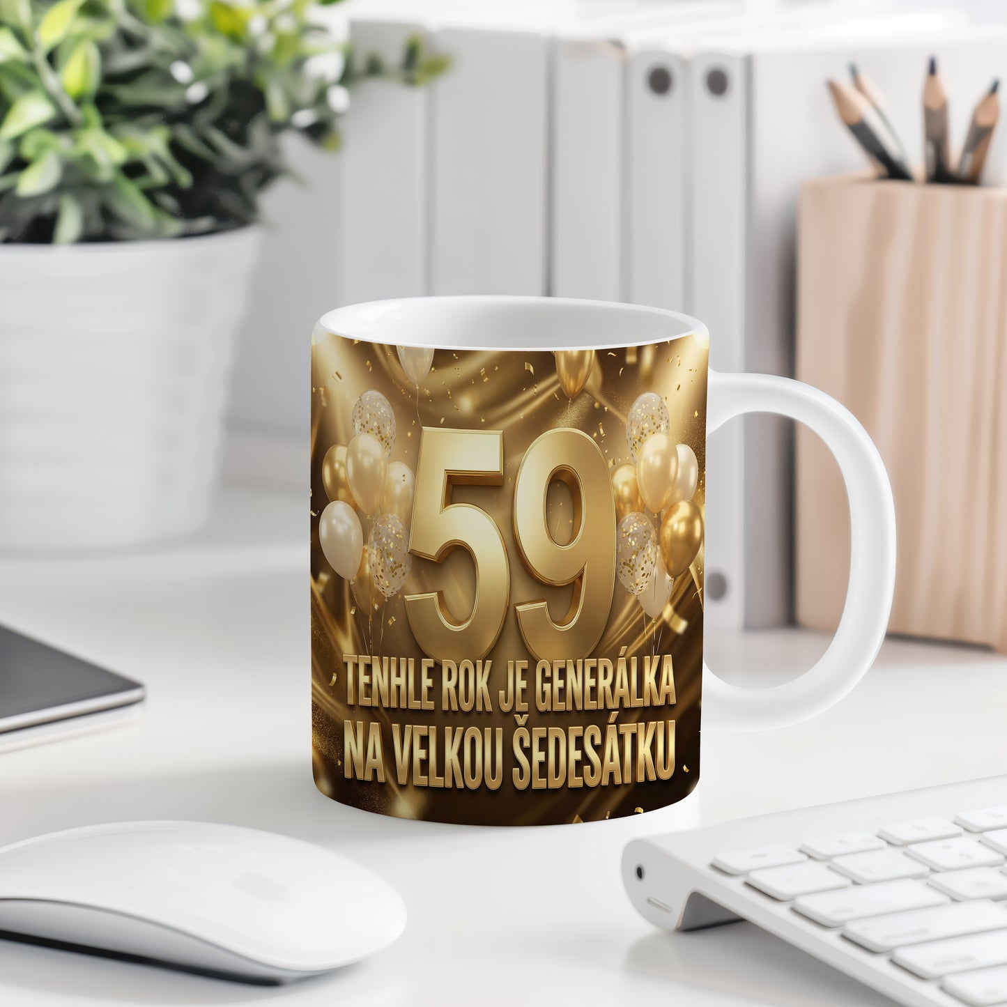 Narozeninový hrnek 59 let – TENHLE ROK JE GENERÁLKA NA VELKOU ŠEDESÁTKU!