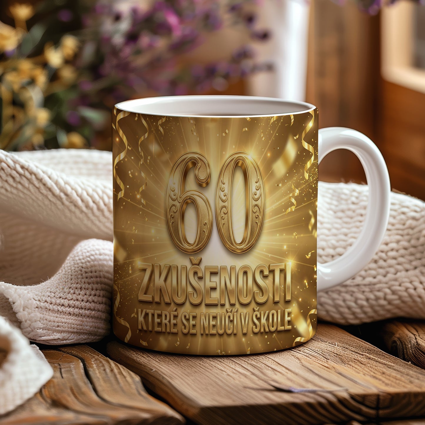 Narozeninový hrnek 60 let – ZKUŠENOSTI, KTERÉ SE NEUČÍ V ŠKOLE