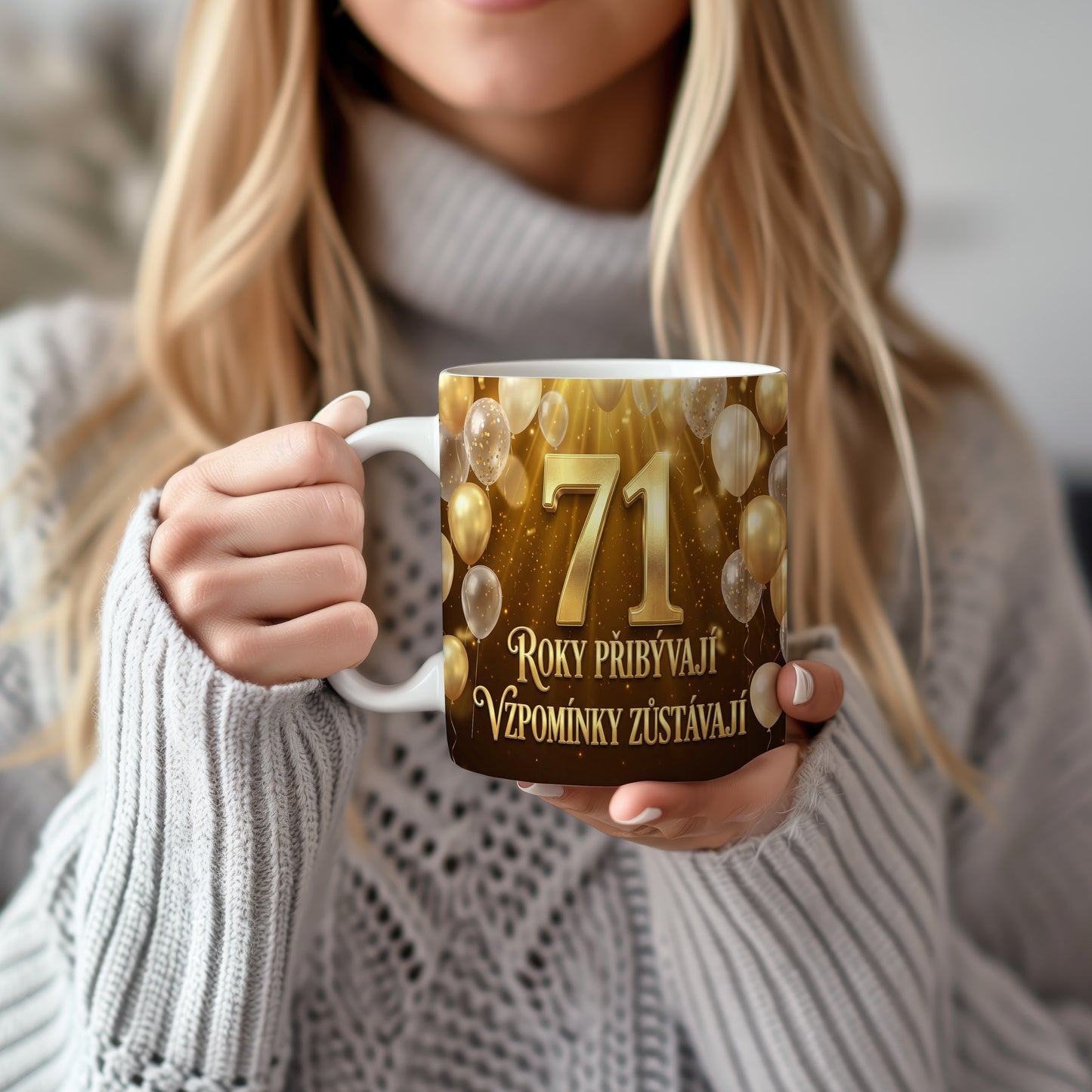 Narozeninový hrnek 71 let – ROKY PŘIBÝVAJÍ, VZPOMÍNKY ZŮSTÁVAJÍ
