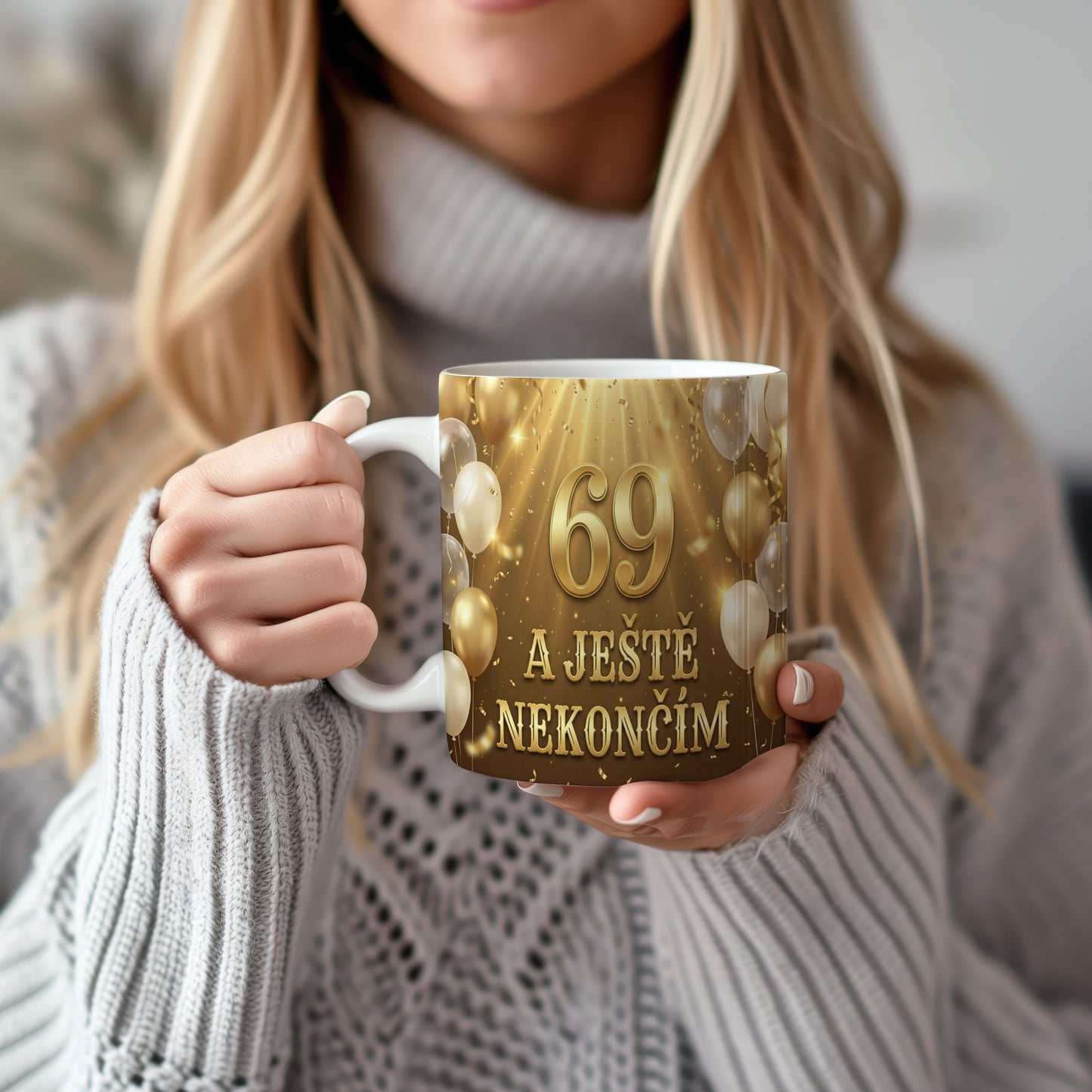 Narozeninový hrnek 69 let – A JEŠTĚ NEKONČÍM