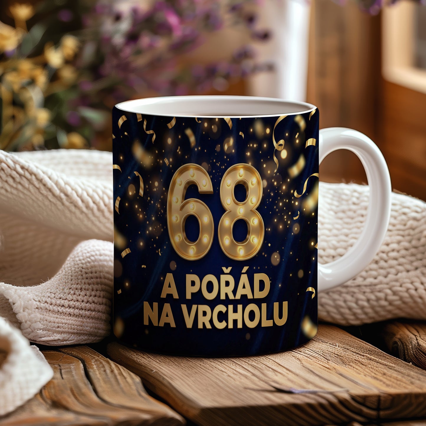 Narozeninový hrnek 68 let – A POŘÁD NA VRCHOLU