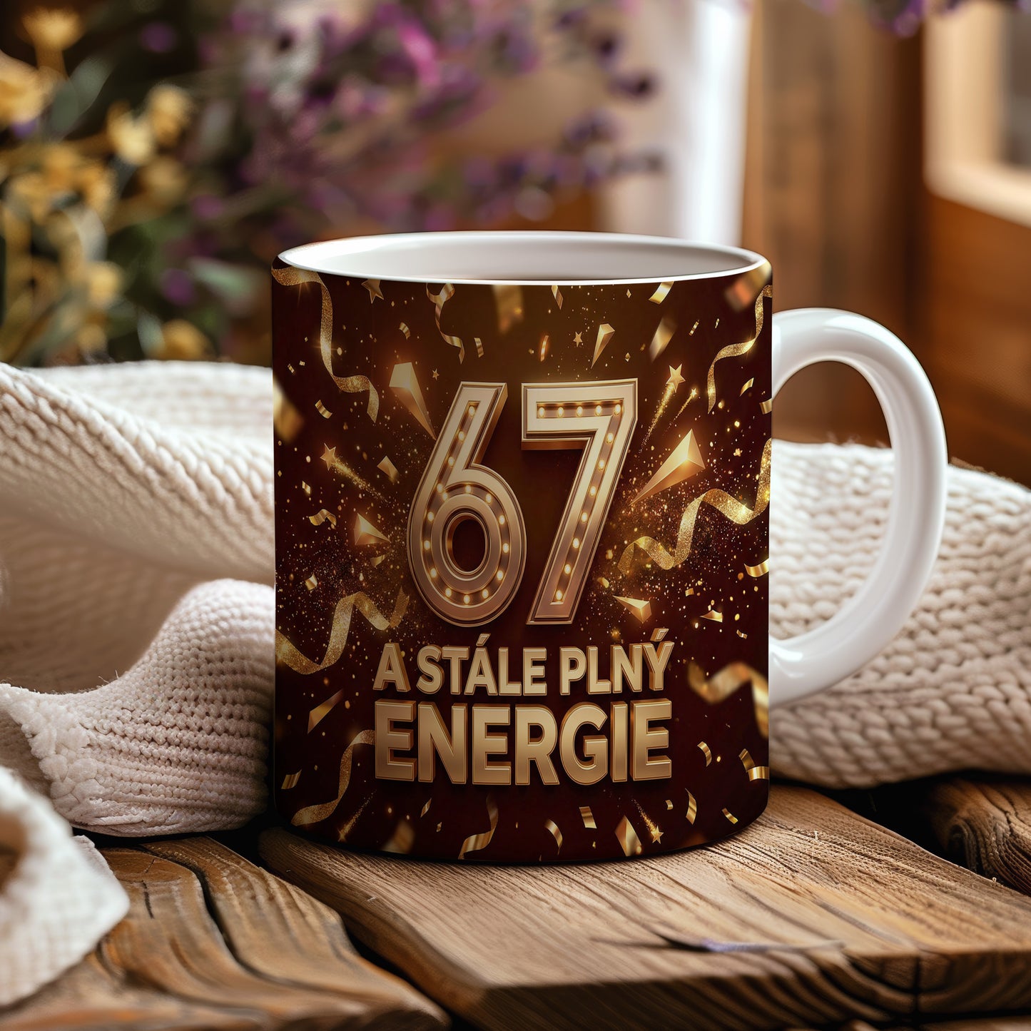 Narozeninový hrnek 67 let – A STÁLE PLNÝ ENERGIE