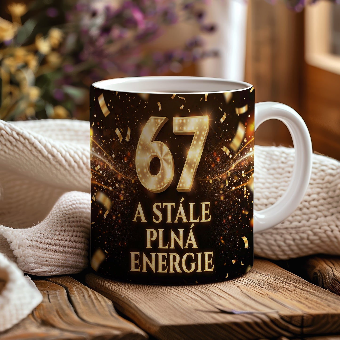 Narozeninový hrnek 67 let – A STÁLE PLNÁ ENERGIE