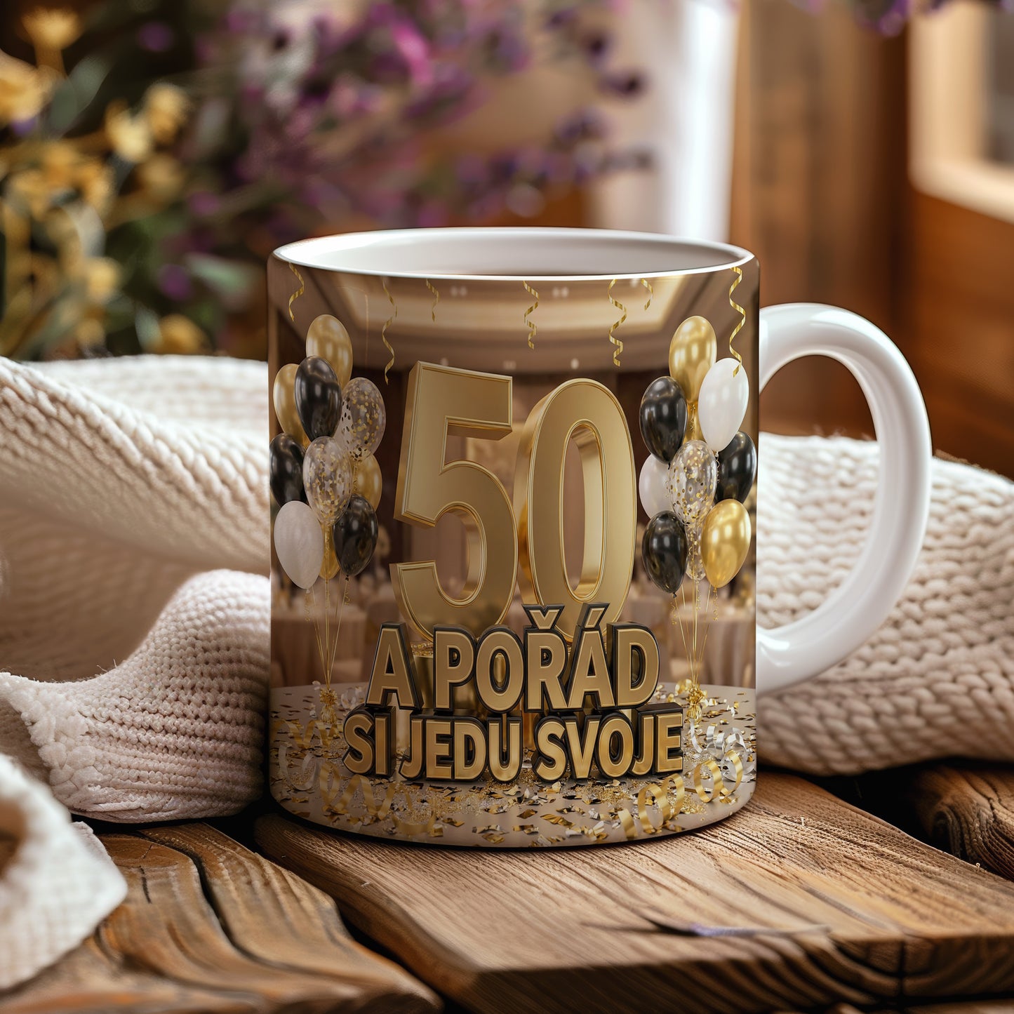 Narozeninový hrnek 50 let – A POŘÁD SI JEDU SVOJE