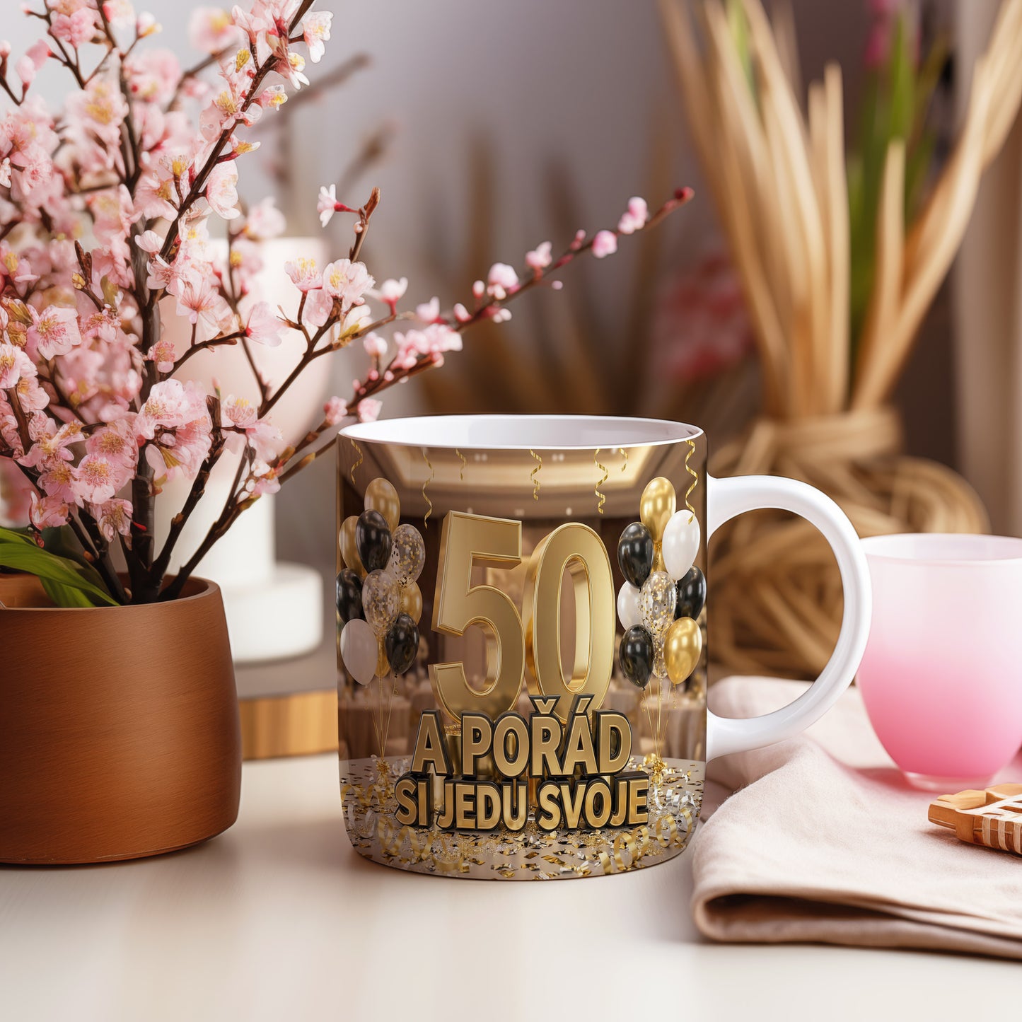 Narozeninový hrnek 50 let – A POŘÁD SI JEDU SVOJE