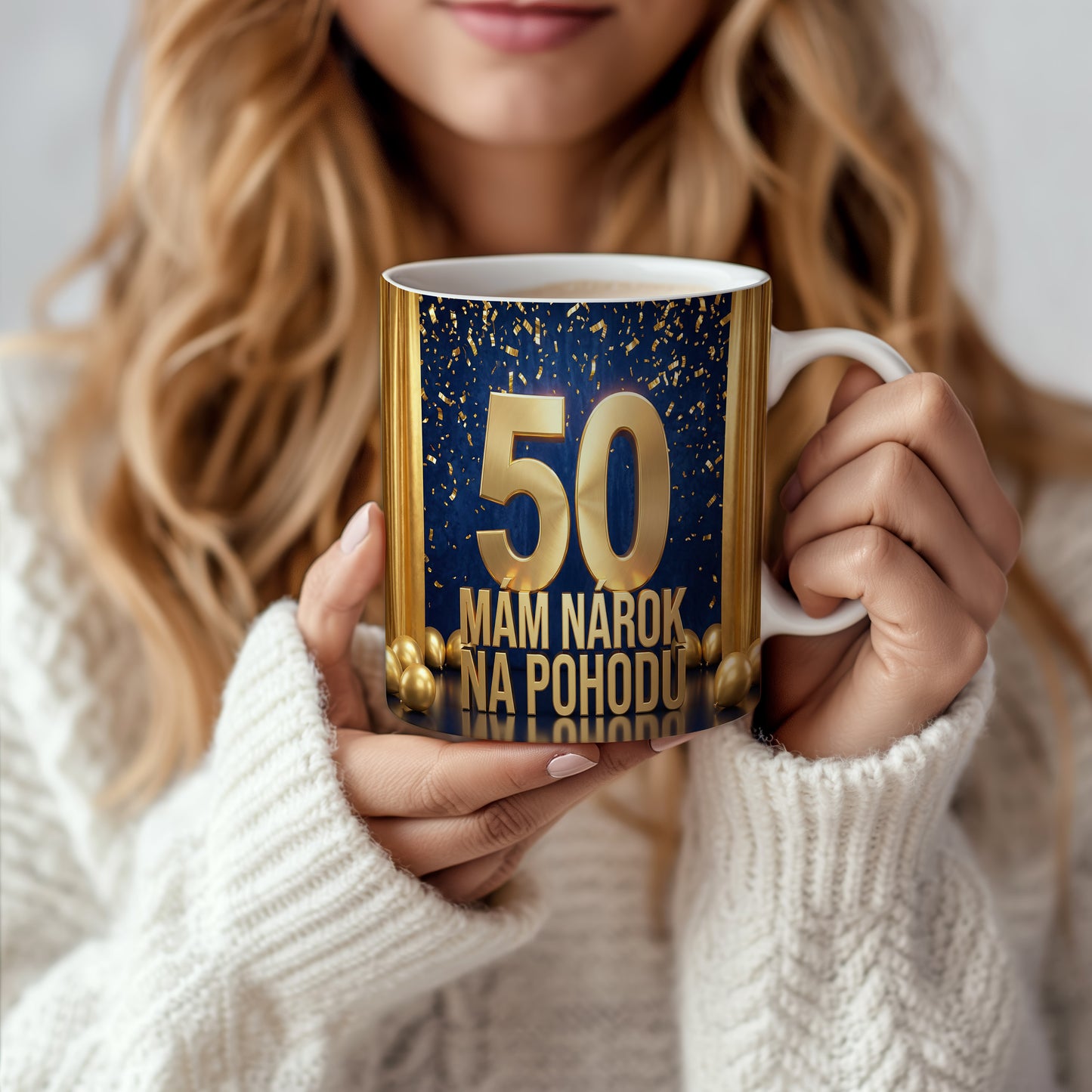 Narozeninový hrnek 50 let – MÁM NÁROK NA POHODU