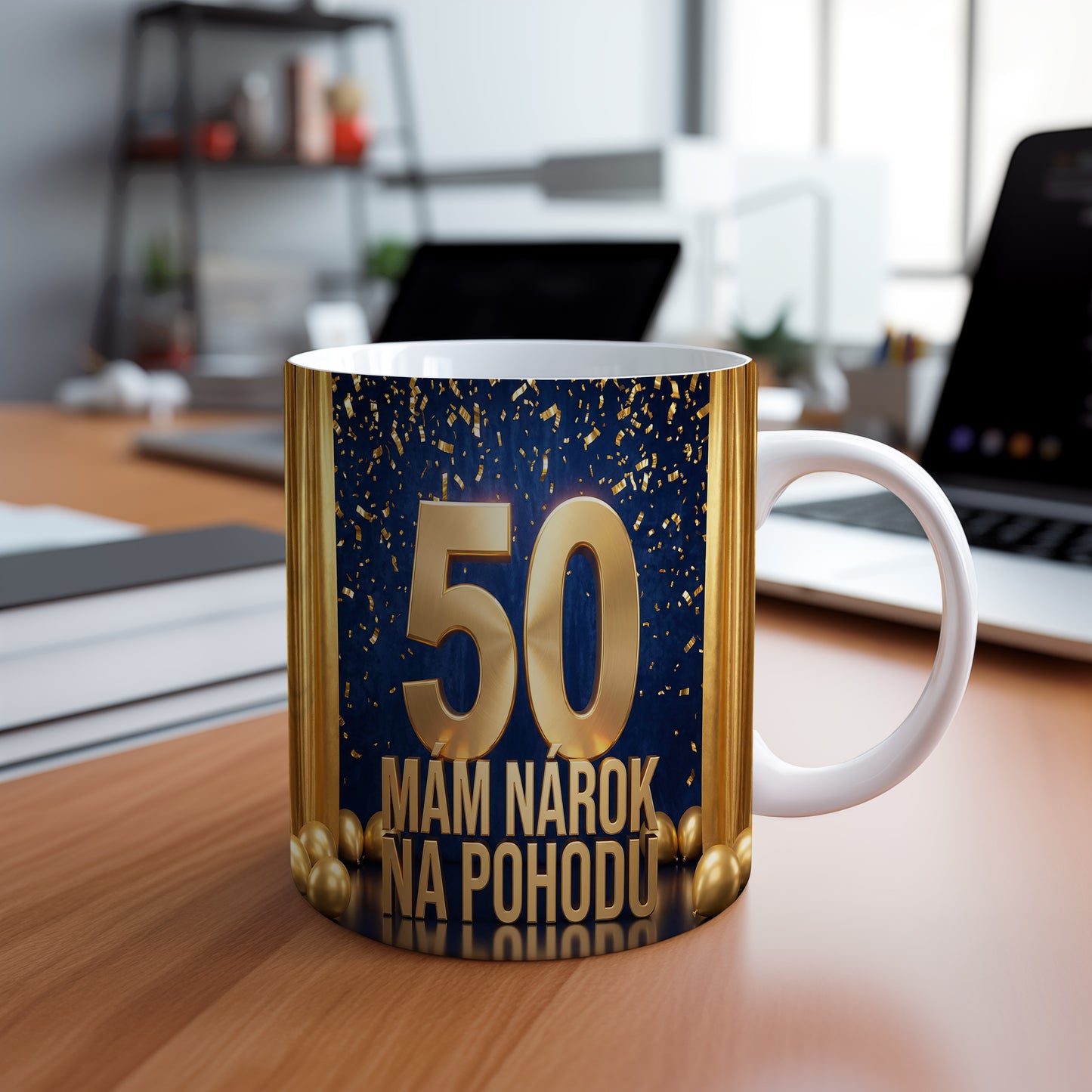 Narozeninový hrnek 50 let – MÁM NÁROK NA POHODU