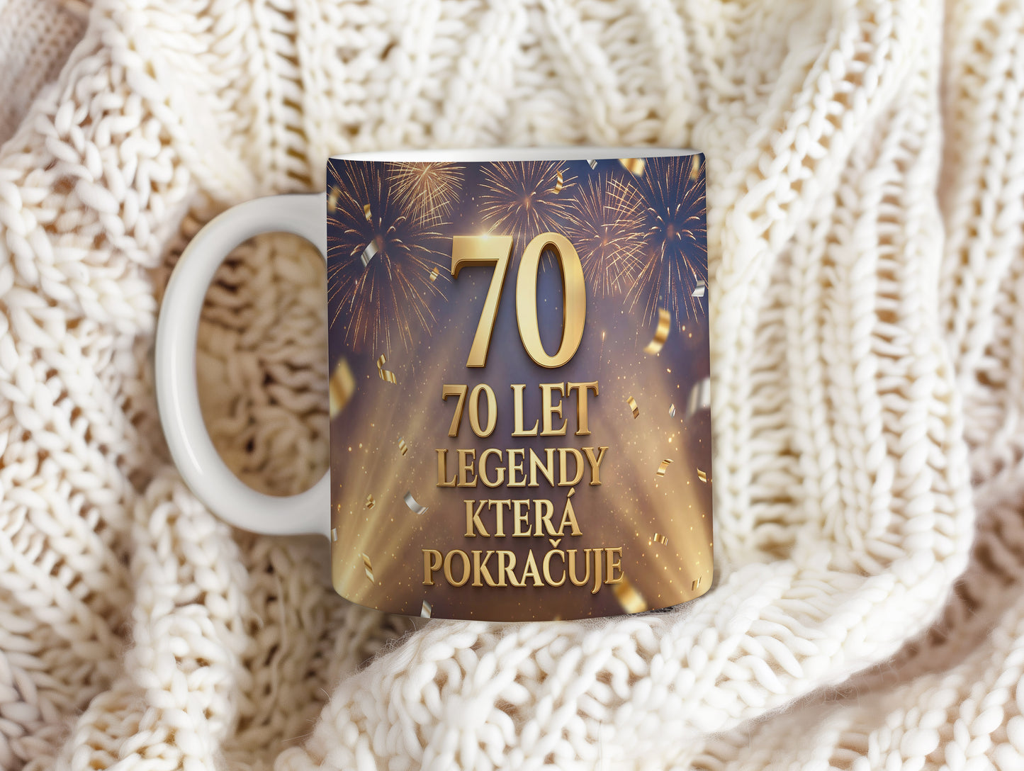 Narozeninový hrnek 70 let – 70 LET LEGENDY KTERÁ POKRAČUJE