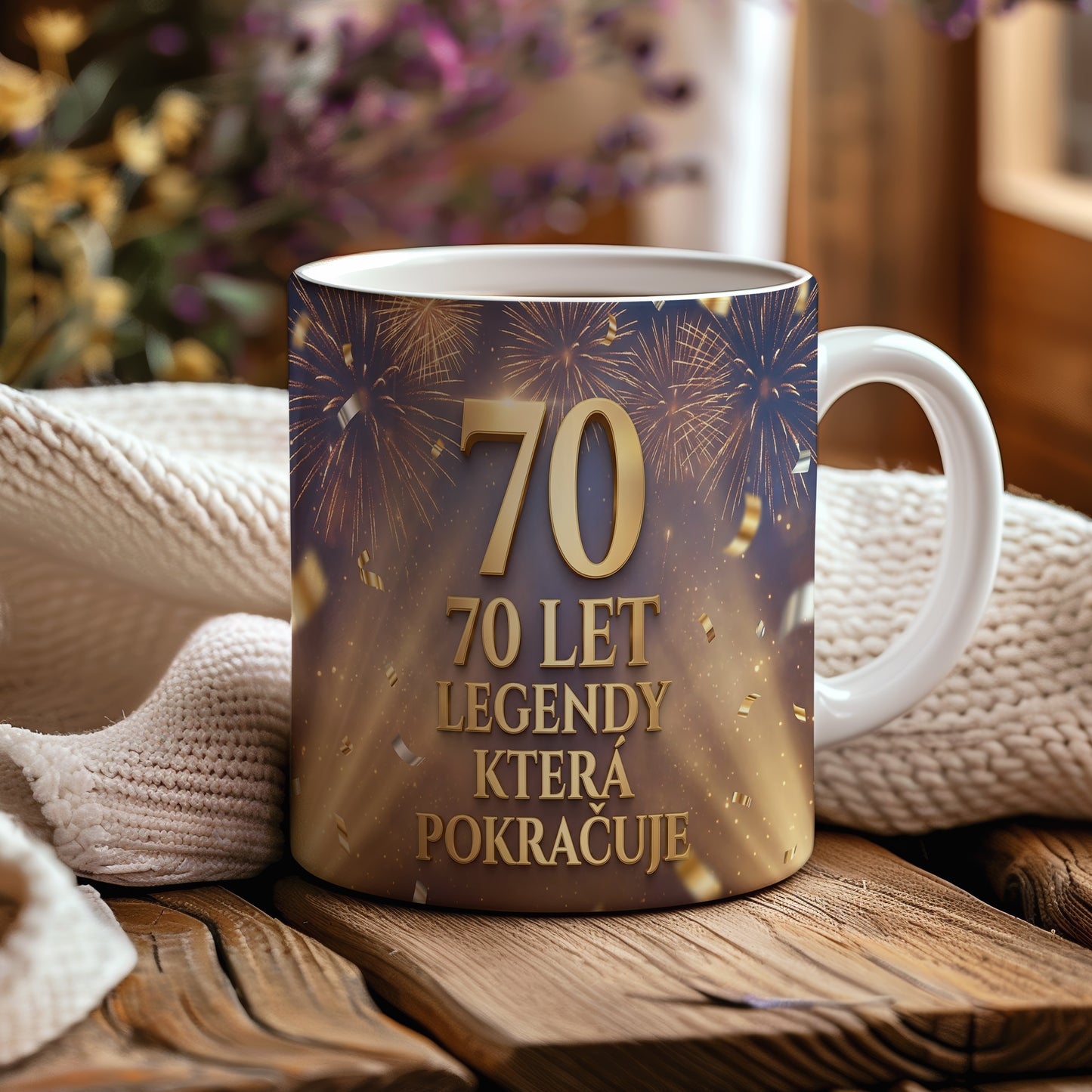 Narozeninový hrnek 70 let – 70 LET LEGENDY KTERÁ POKRAČUJE