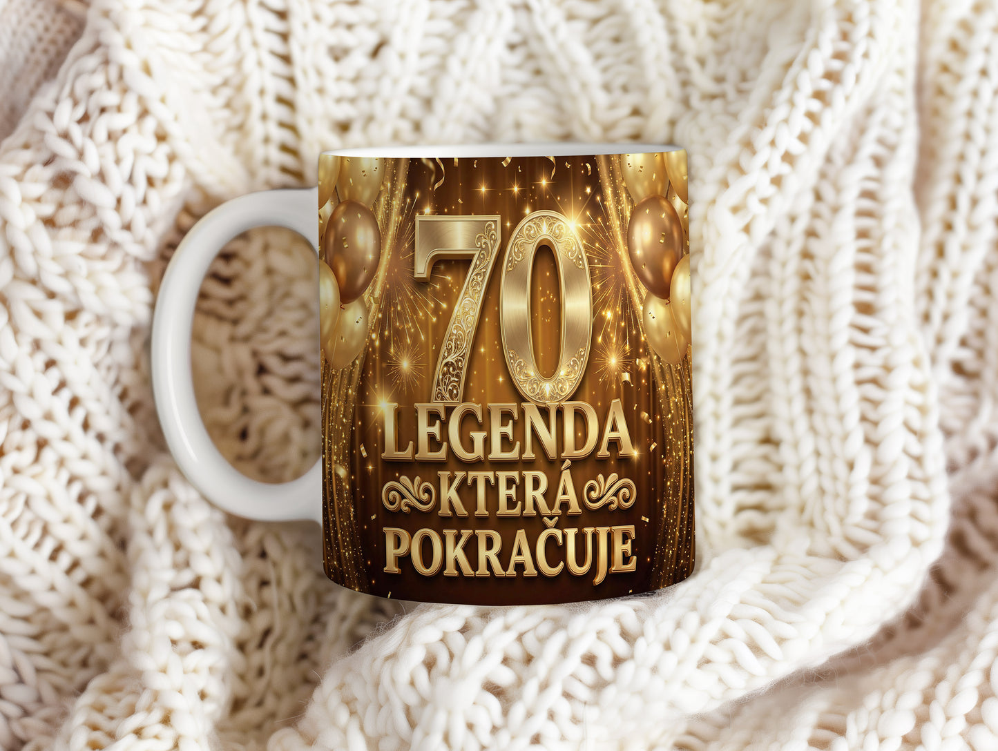 Narozeninový hrnek 70 let – LEGENDA KTERÁ POKRAČUJE