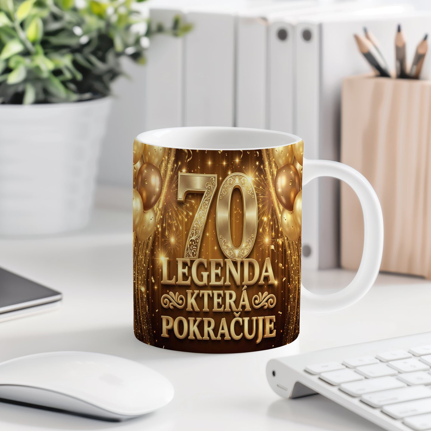Narozeninový hrnek 70 let – LEGENDA KTERÁ POKRAČUJE