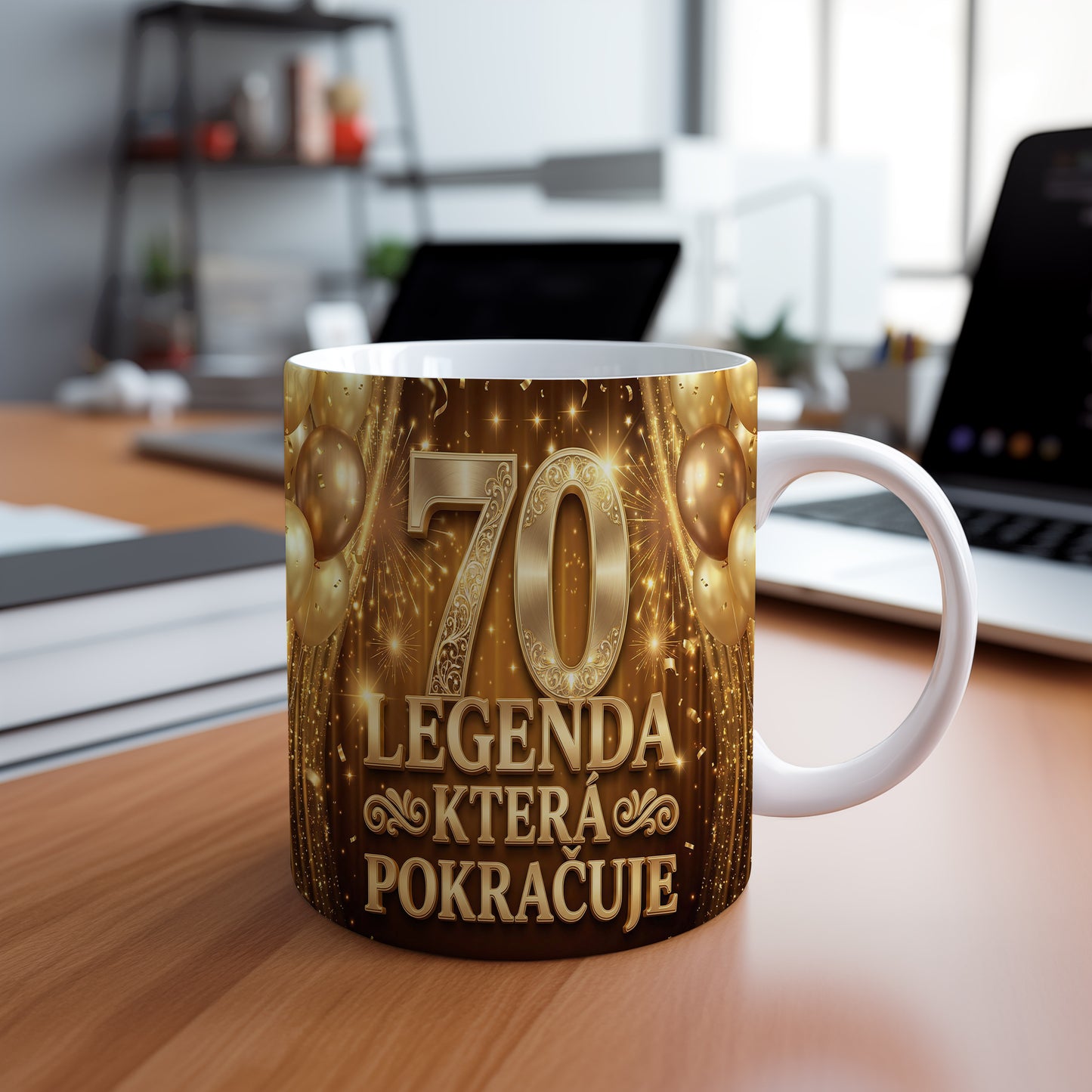 Narozeninový hrnek 70 let – LEGENDA KTERÁ POKRAČUJE