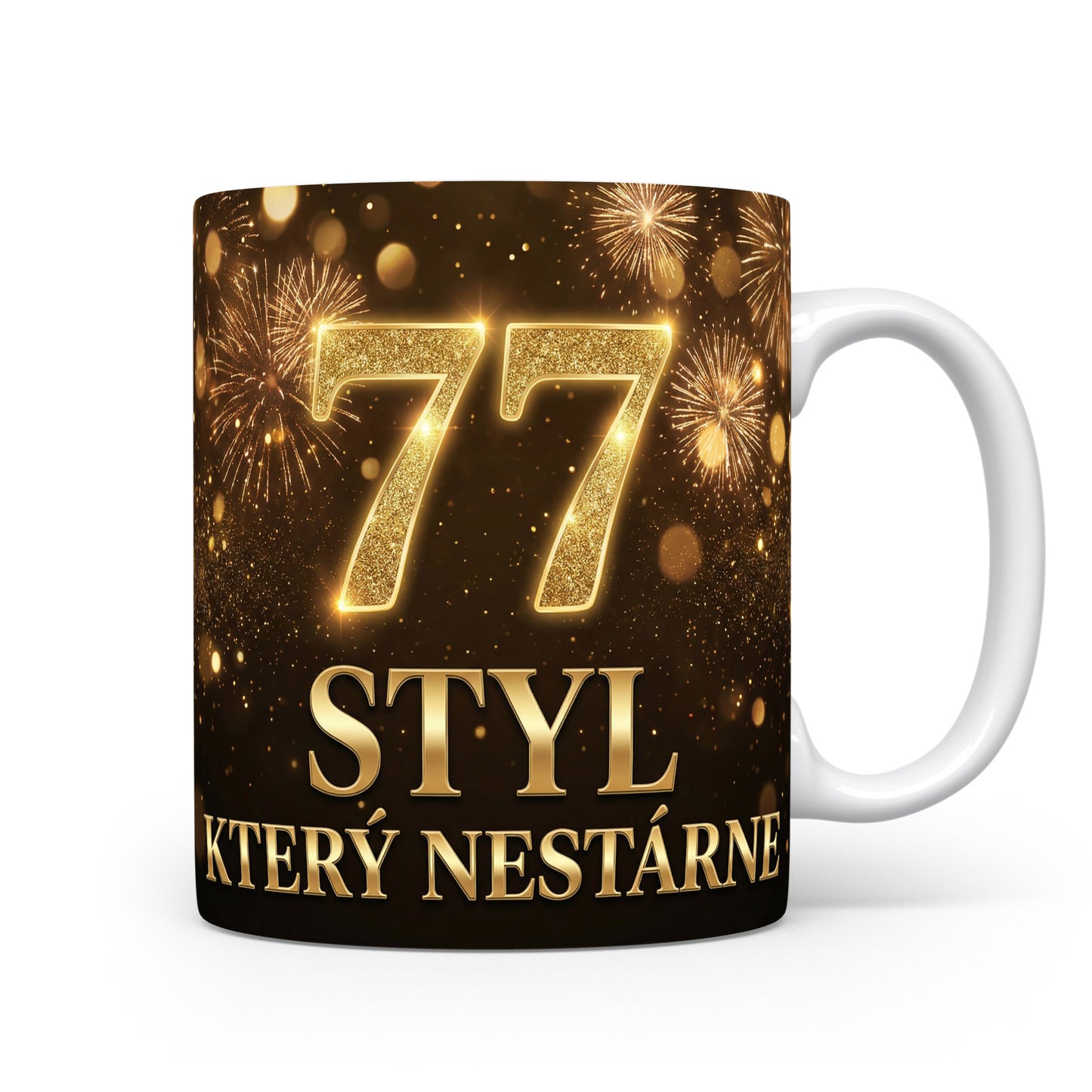 Narozeninový hrnek s číslem 77