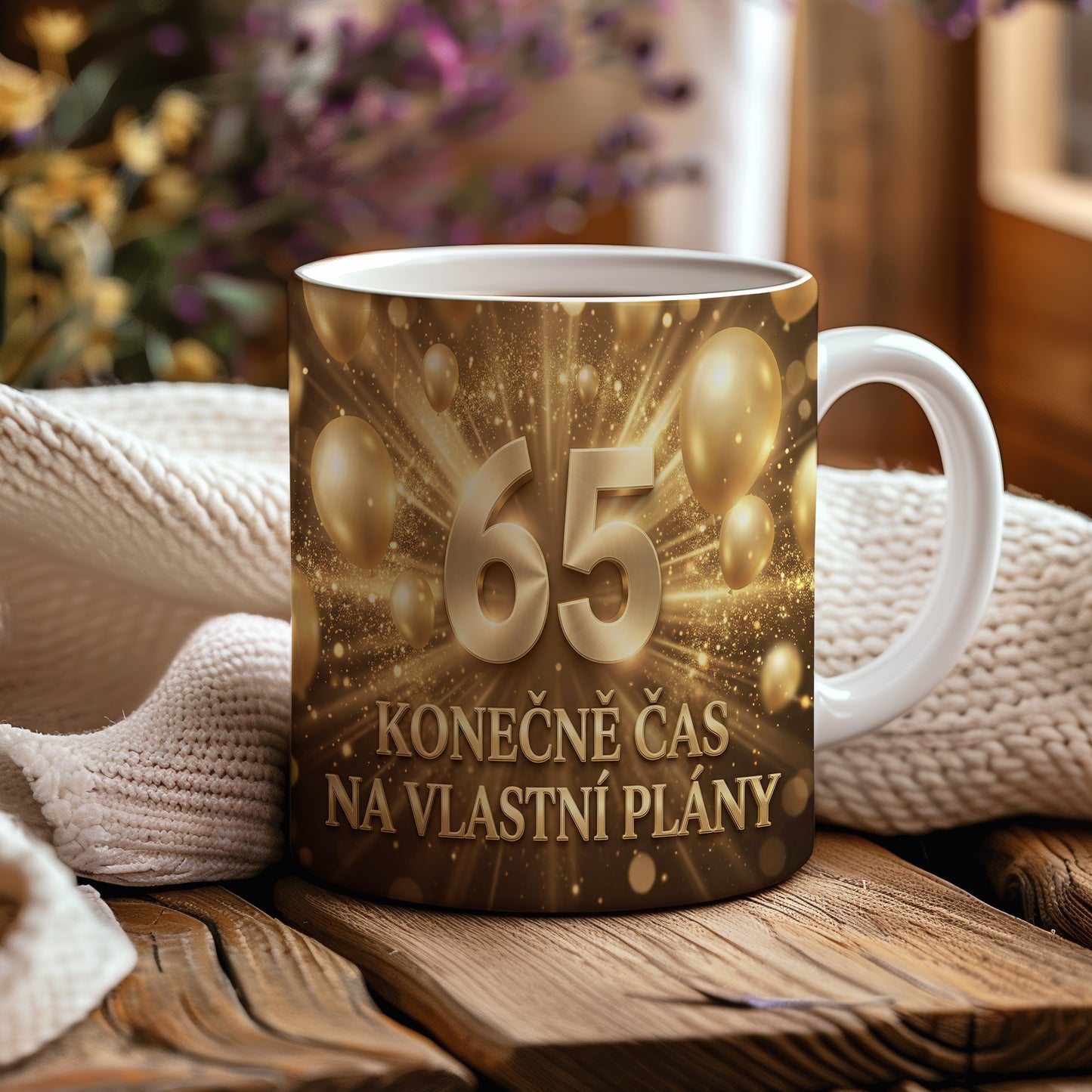 Narozeninový hrnek 65 let – KONEČNĚ ČAS NA VLASTNÍ PLÁNY