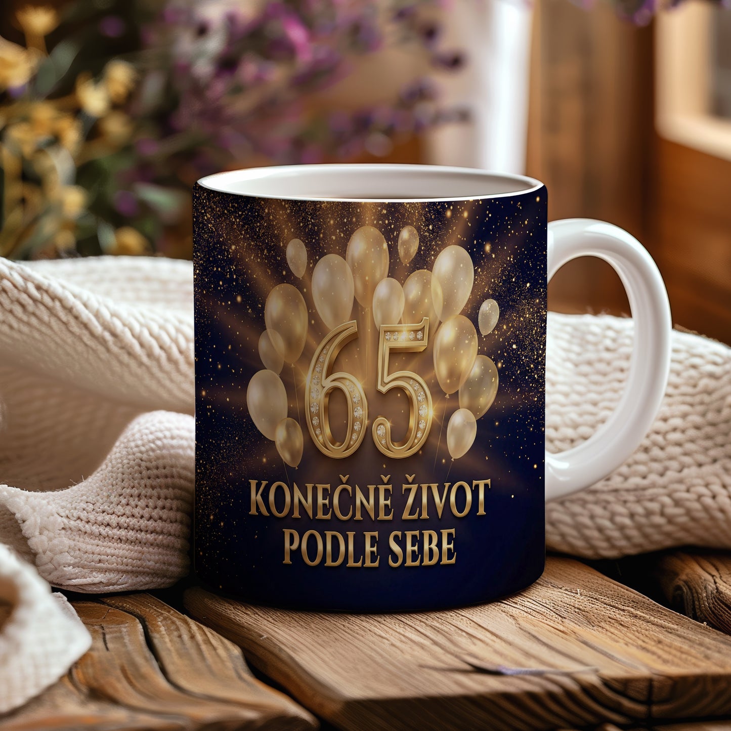 Narozeninový hrnek 65 let – KONEČNĚ ŽIVOT PODLE SEBE