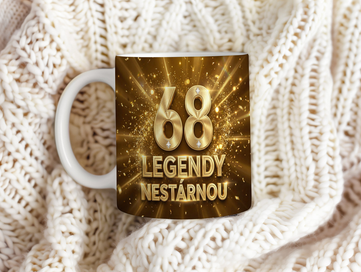 Narozeninový hrnek 68 let – LEGENDY NESTÁRNOU
