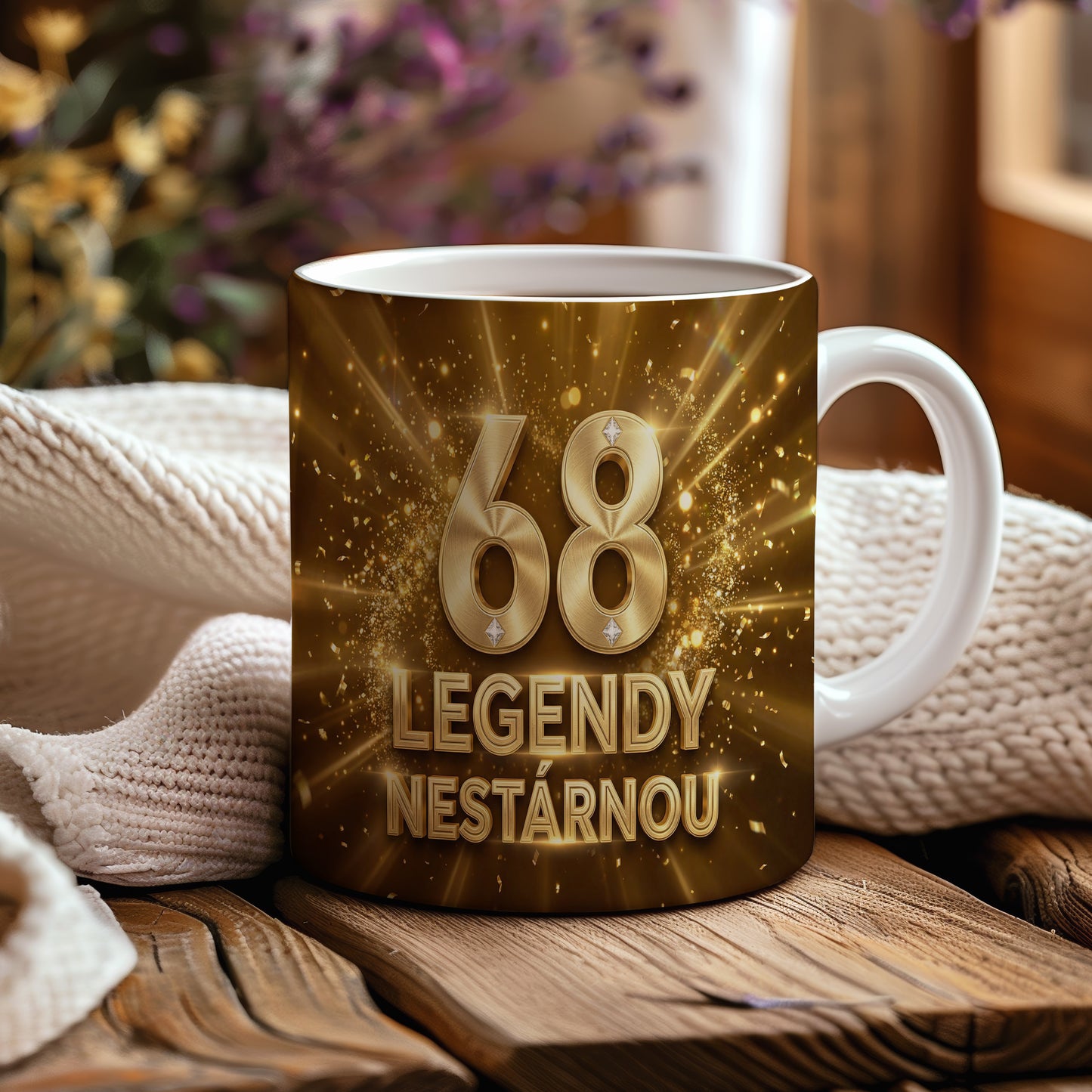 Narozeninový hrnek 68 let – LEGENDY NESTÁRNOU