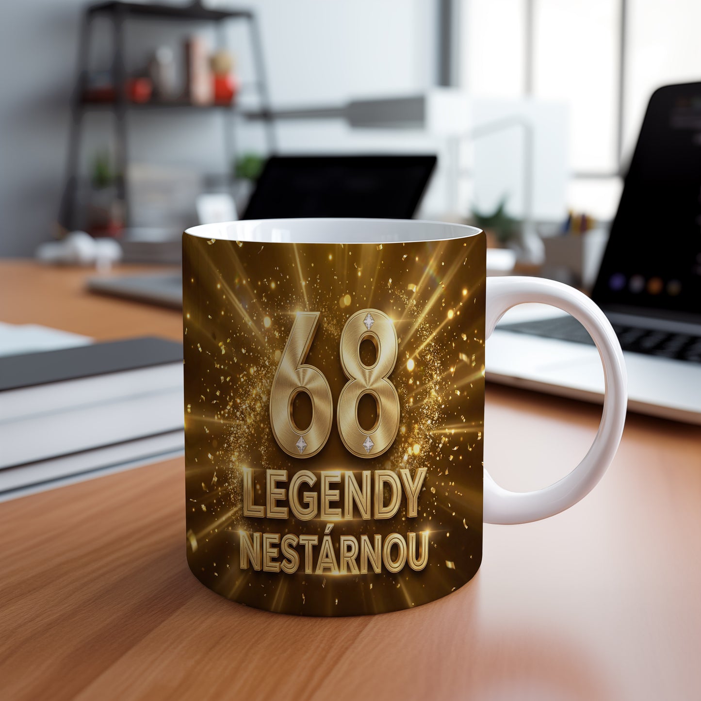 Narozeninový hrnek 68 let – LEGENDY NESTÁRNOU