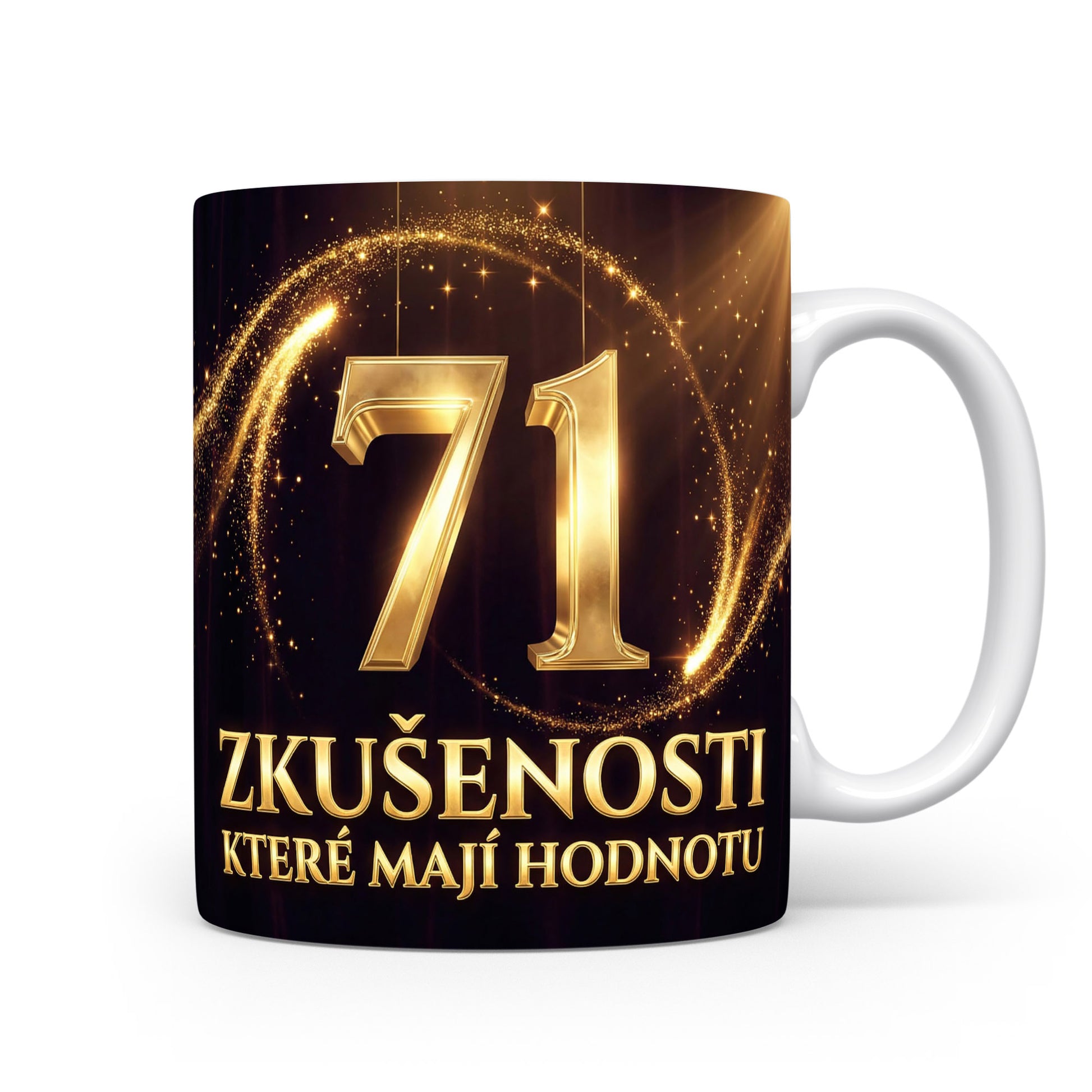 Hrnček s číslem 71 a sloganem