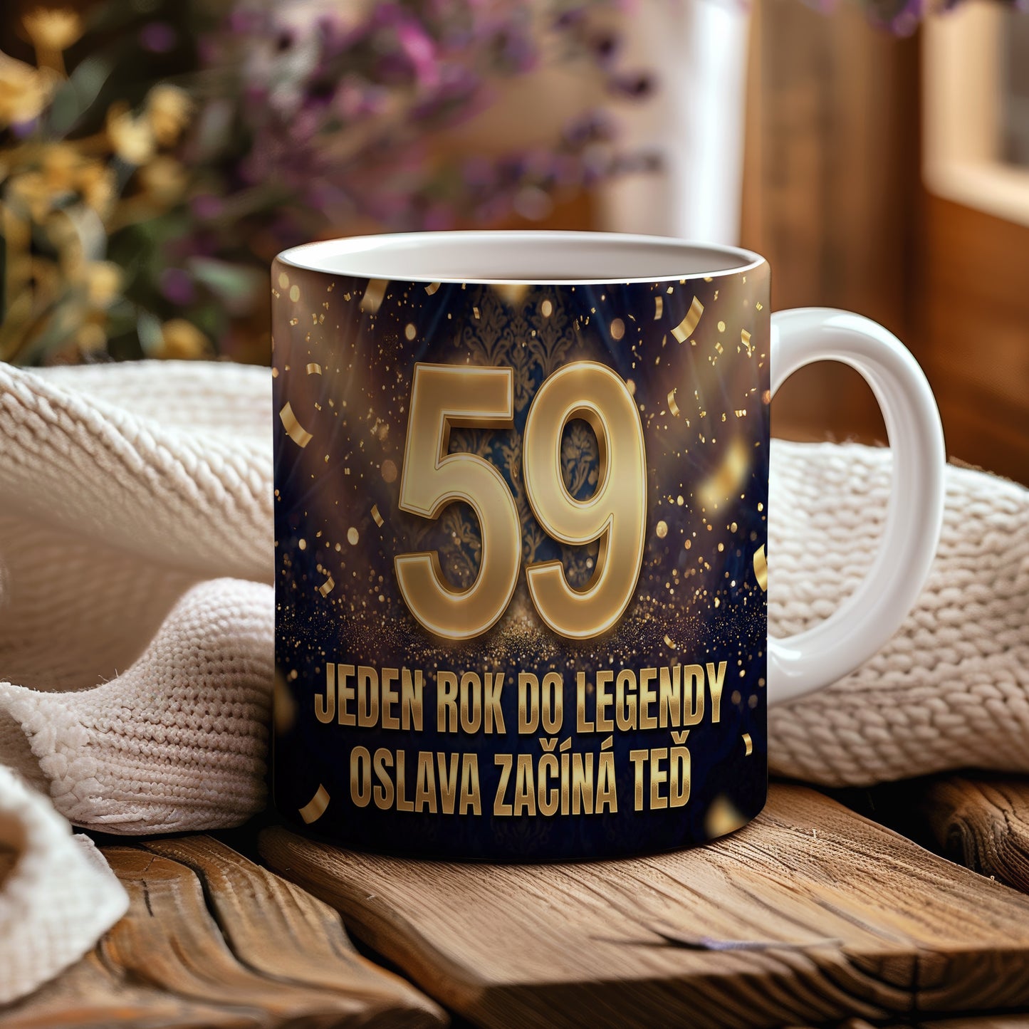 Narozeninový hrnek 59 let – JEDEN ROK DO LEGENDY OSLAVA ZAČÍNÁ TEĎ