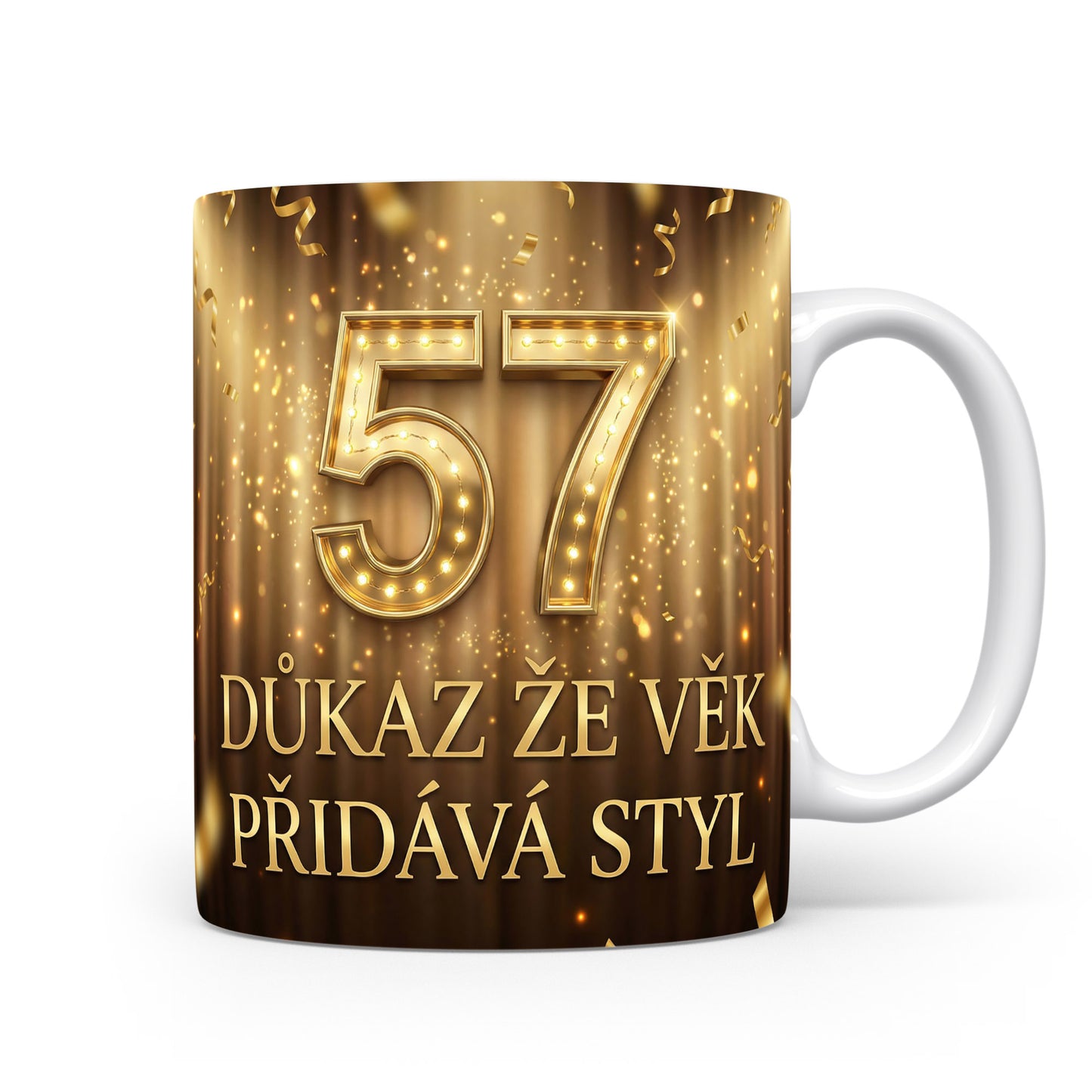 Narozeninový hrnek s věkem 57