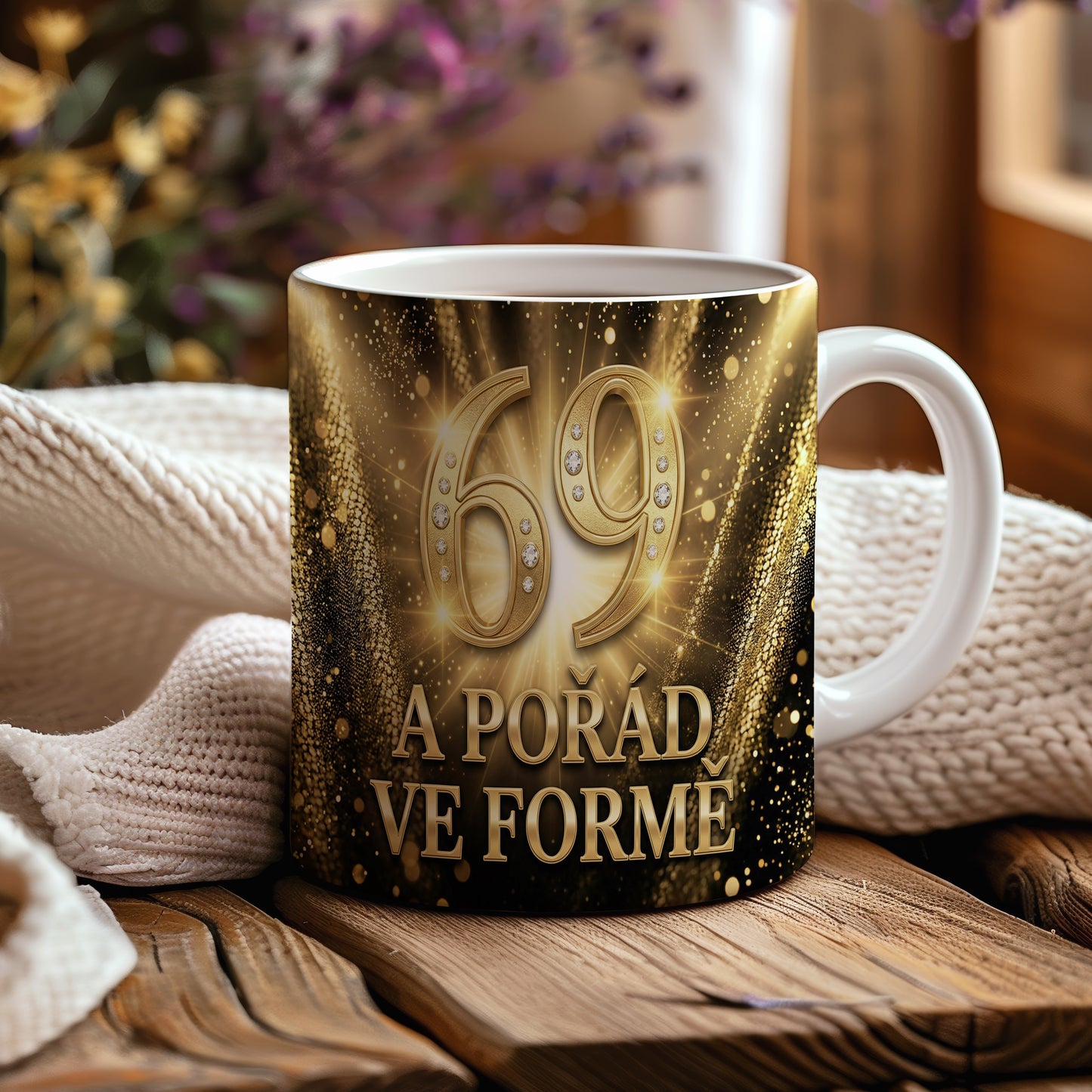 Narozeninový hrnek 69 let – A POŘÁD VE FORMĚ